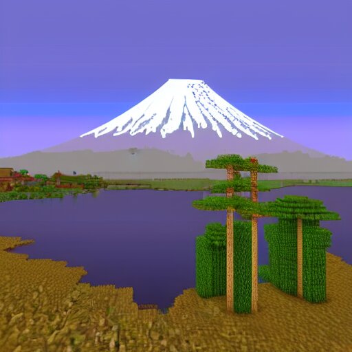 Lexica Mt Fuji In Japan Recreated In Minecraft Video Game Art