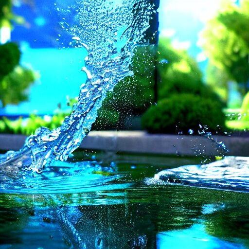 Lexica Splashing Water Hyperrealistic Simulation Refractions And