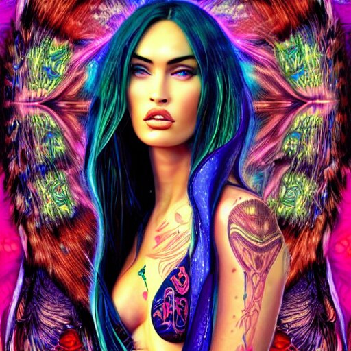 Lexica An Extremely Psychedelic Portrait Of Megan Fox As Lilith