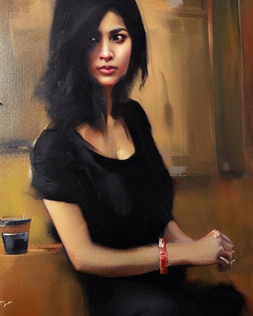 Lexica Beautiful Portrait Painting An Gorgeous Delhi Girl Wearing A