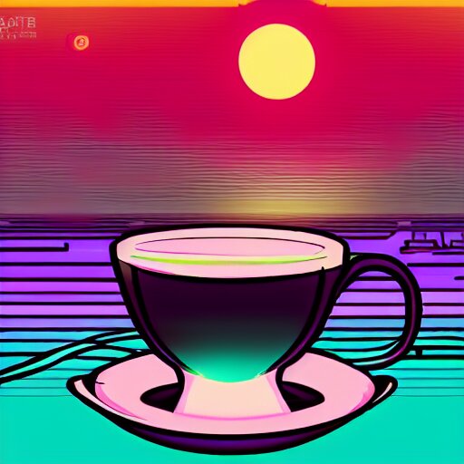 Lexica A Cup Of Tea Epic Retrowave Art Trending On Art Station