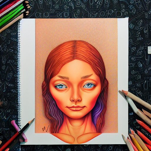 Colored Pencil Art On Paper Pretty Witch By Casey Weldon High