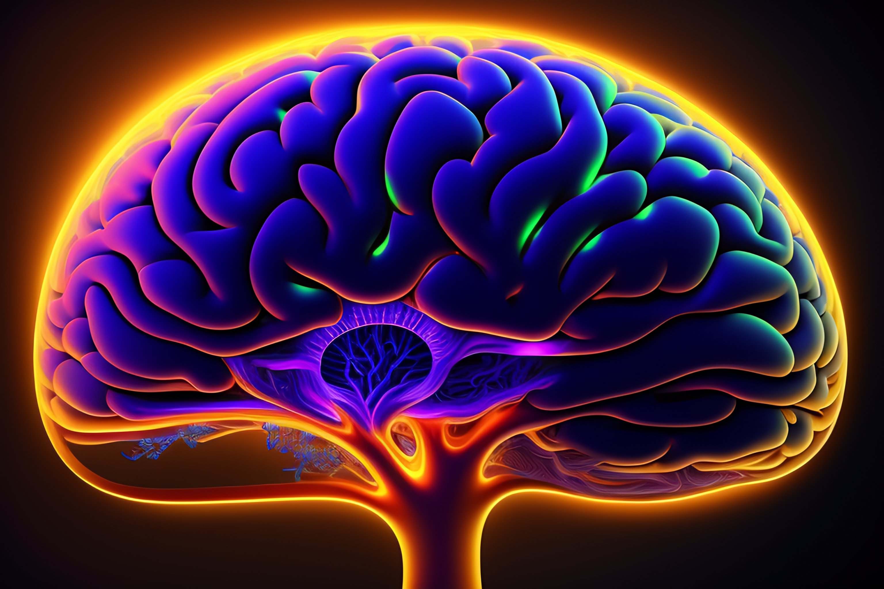 Lexica - Human brain with luminous neural pathways with a connected big ...