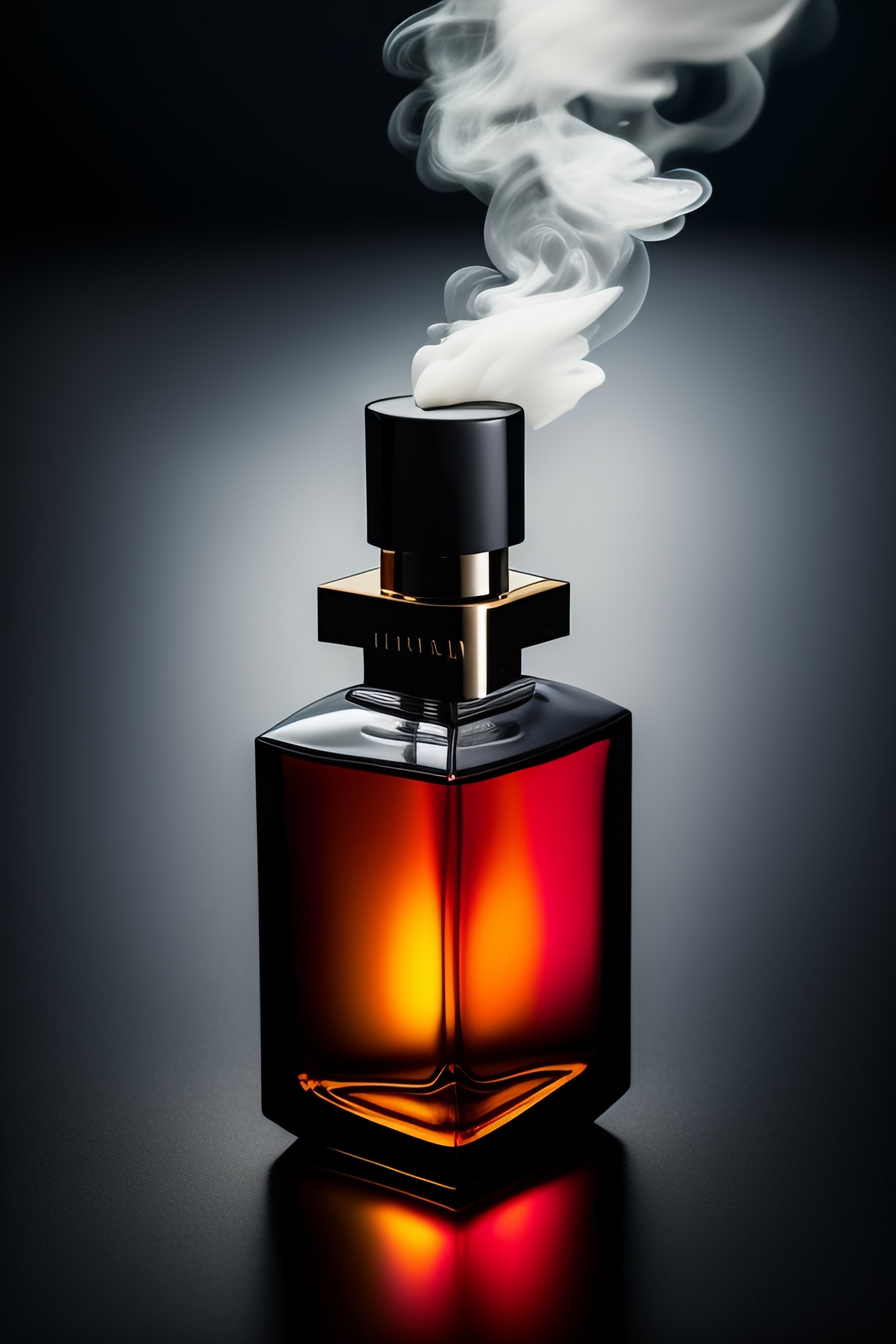 Lexica - A beautiful dark perfume bottle with water on it with a dark ...