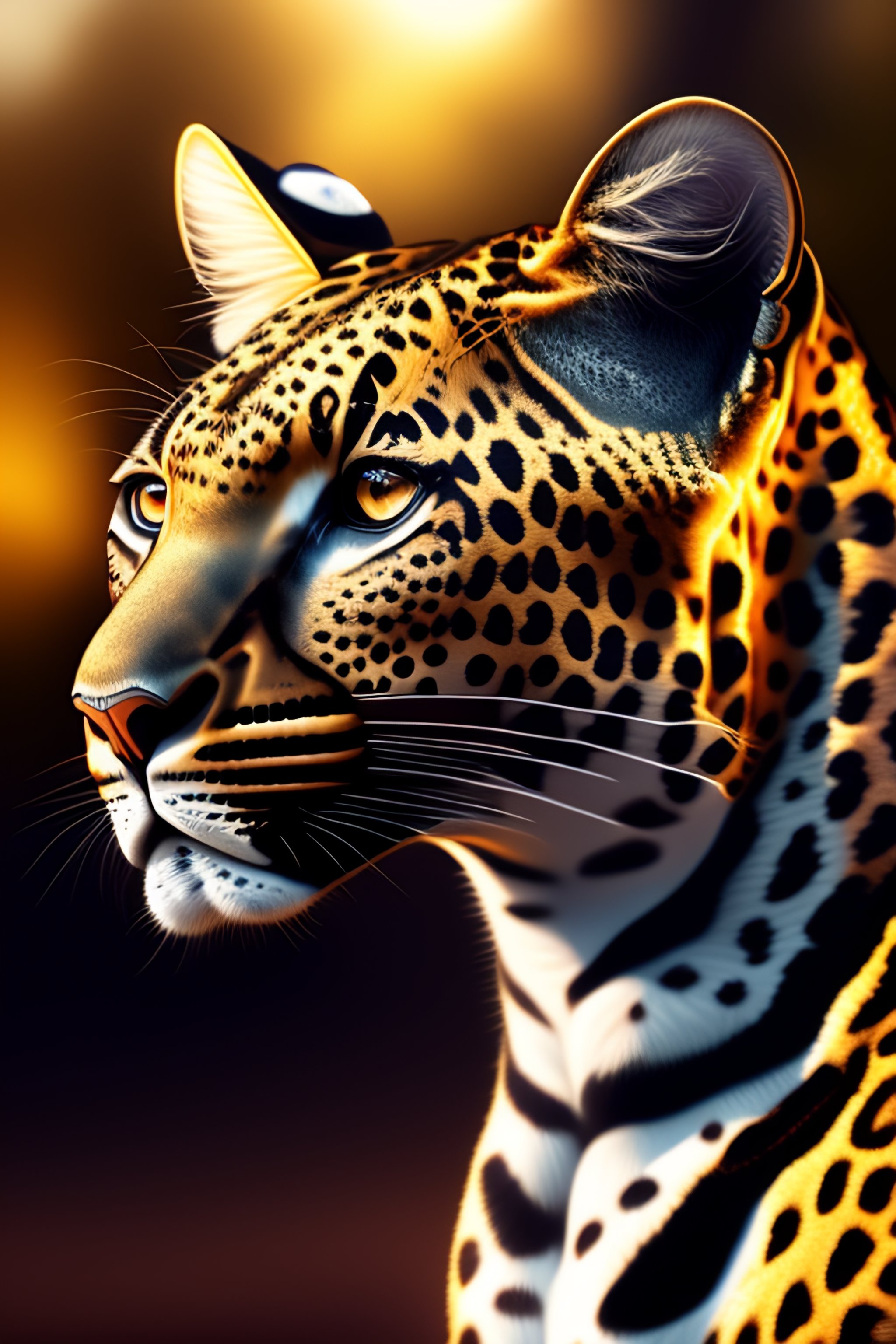 Lexica - Close up profile of a bow tied leopard, hyper realistic ...