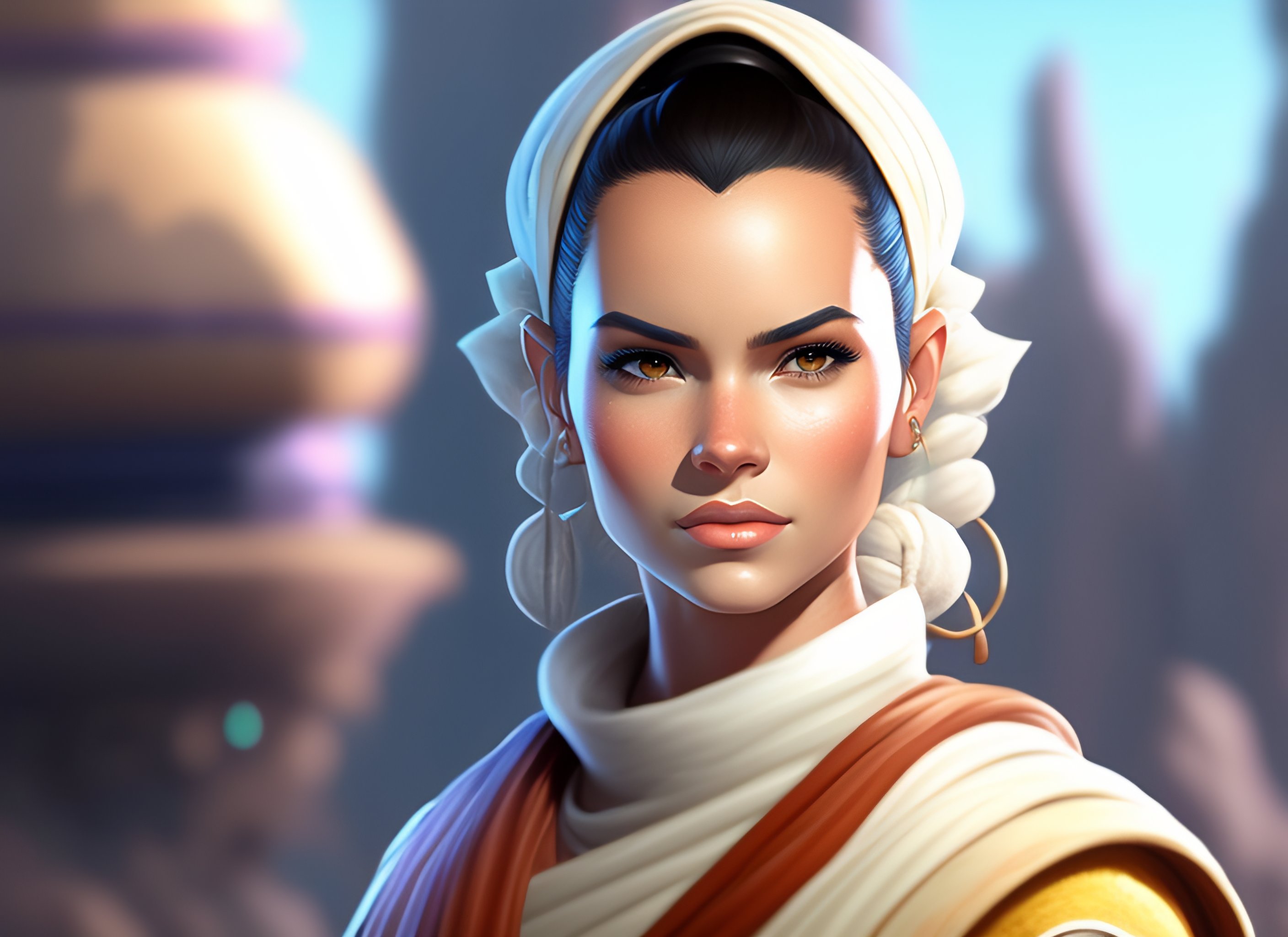 Lexica - Rey skywalker pixar animation disney character design sketch