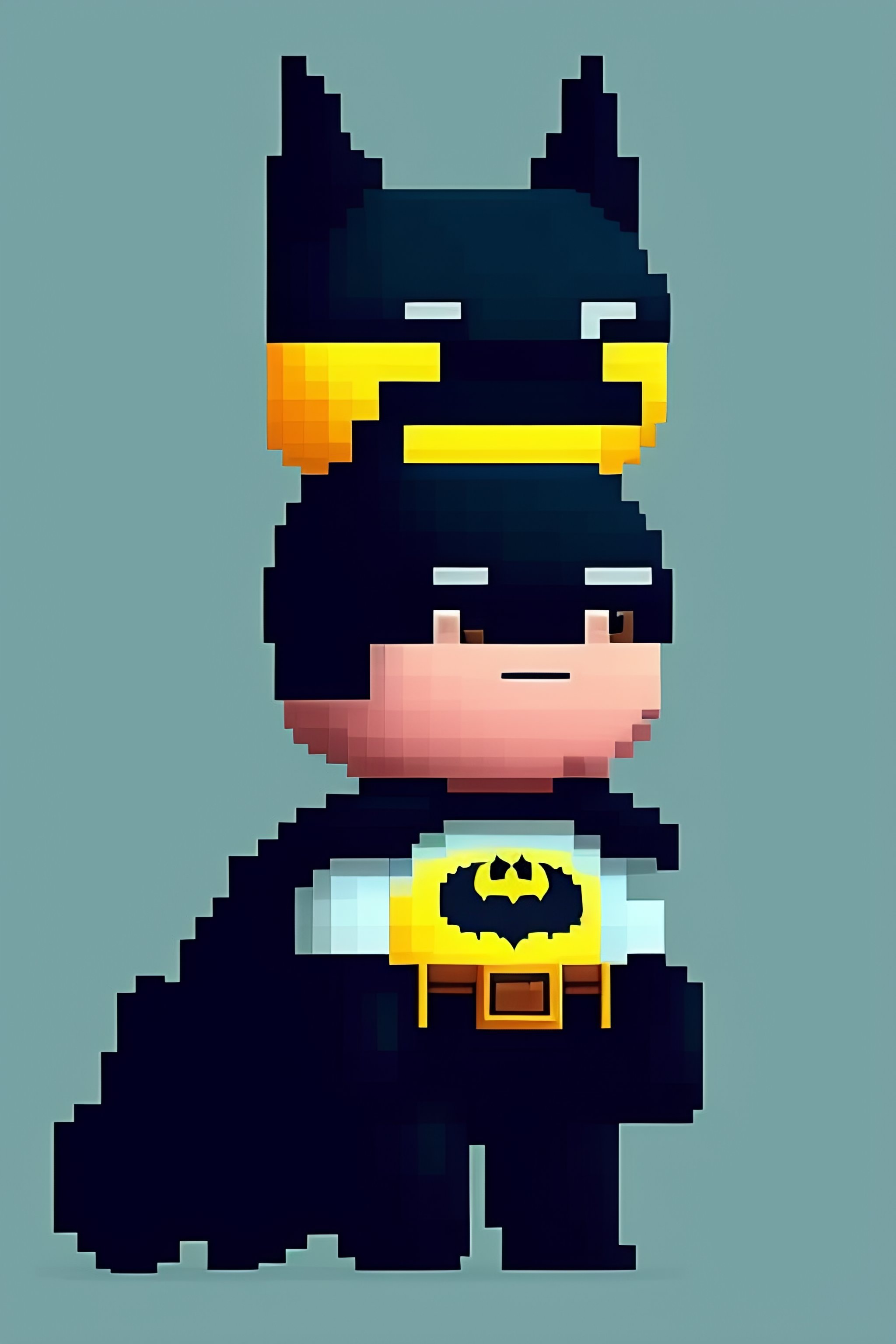 Lexica - Pixel art, Cute and adorable cartoon batman baby, fantasy,  dreamlike, surrealism, super cute, trending on artstation