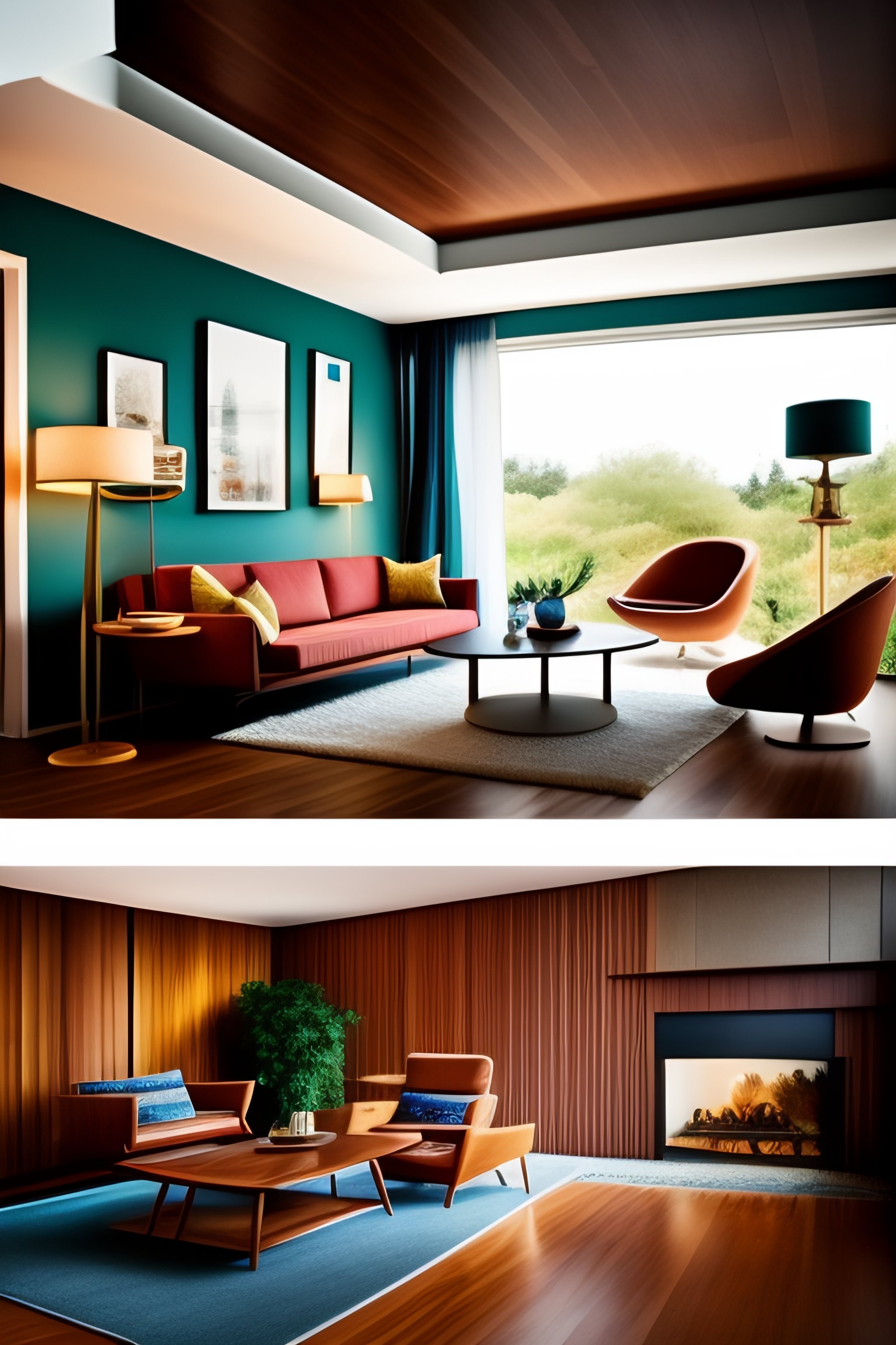 Lexica - Mid century living room
