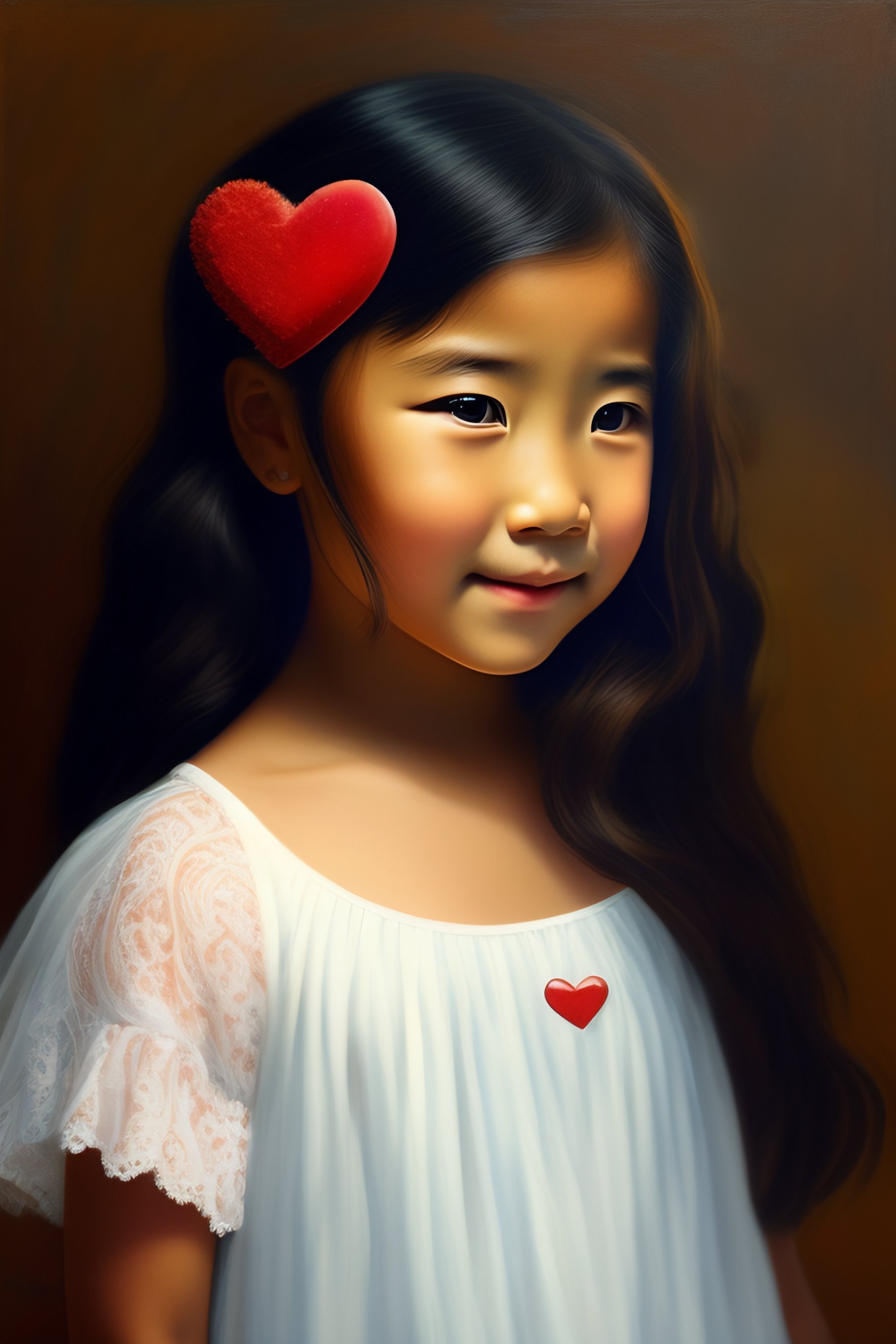 Lexica - Girl wearing a heart