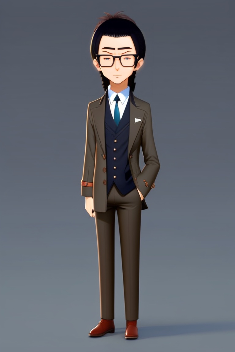 Lexica - Japanese animation of a full body man with a slim build ...