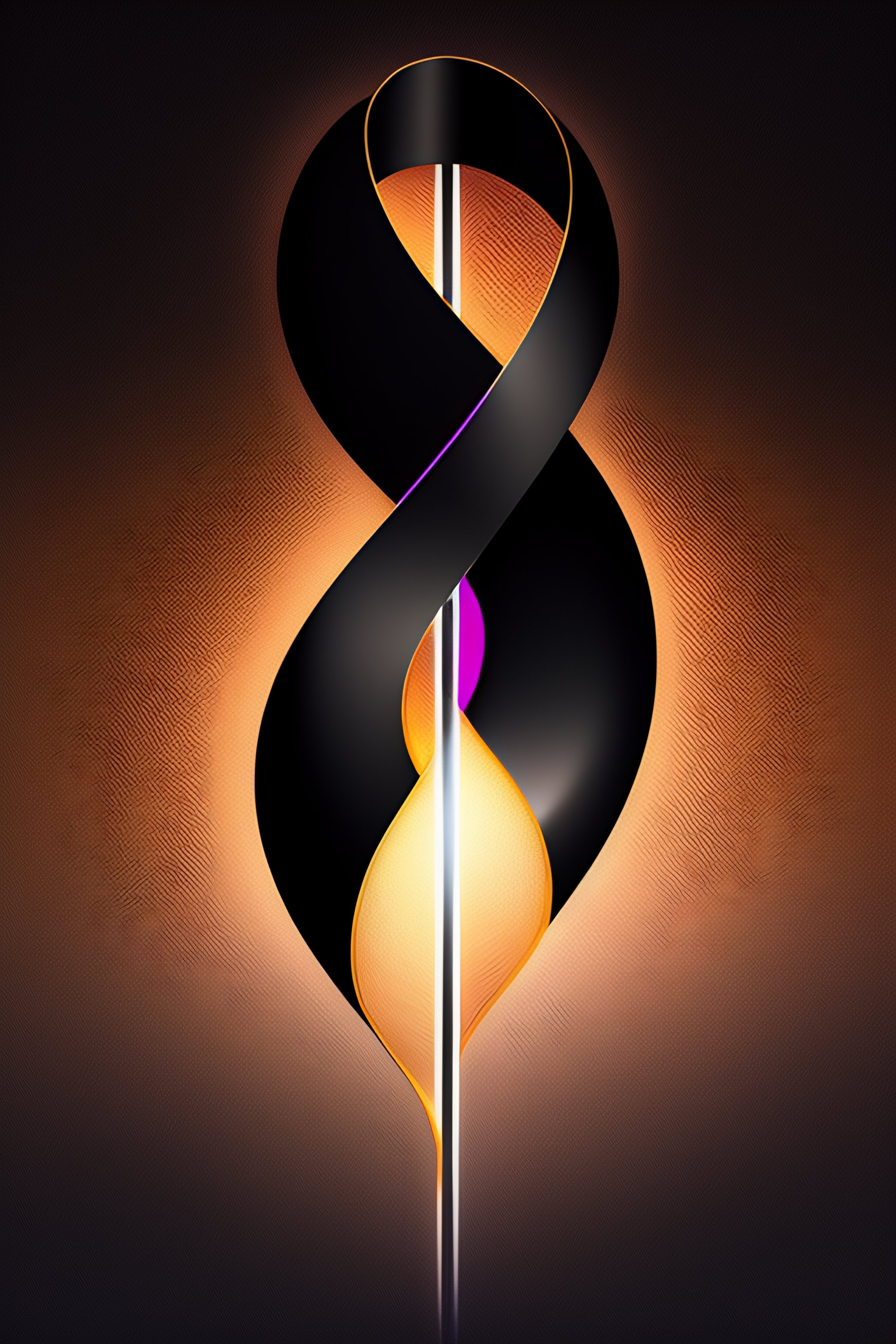 Lexica - Illustration of cancer ribbons, symbolising hope, on a black ...