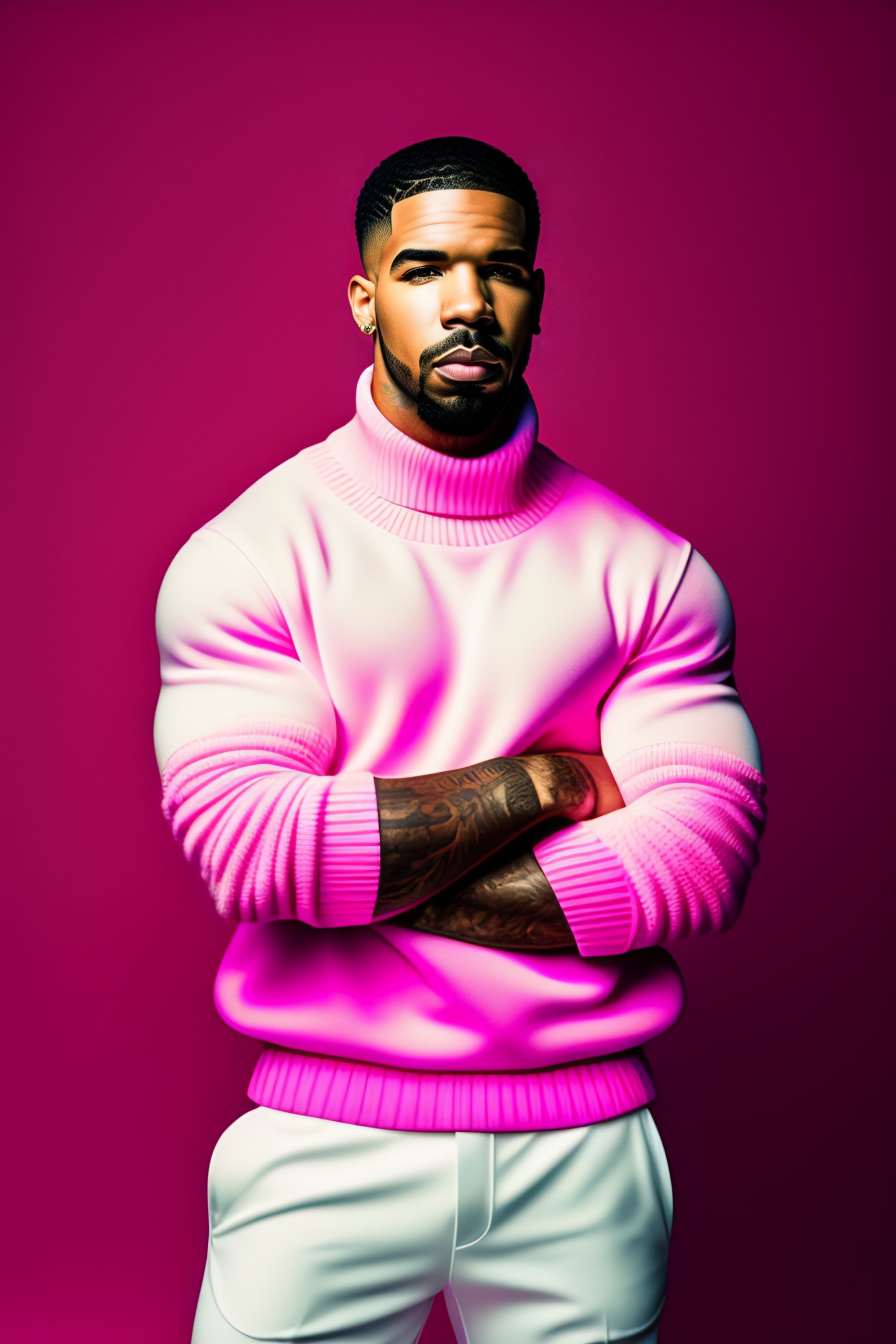 Drake 2025 pink sweater