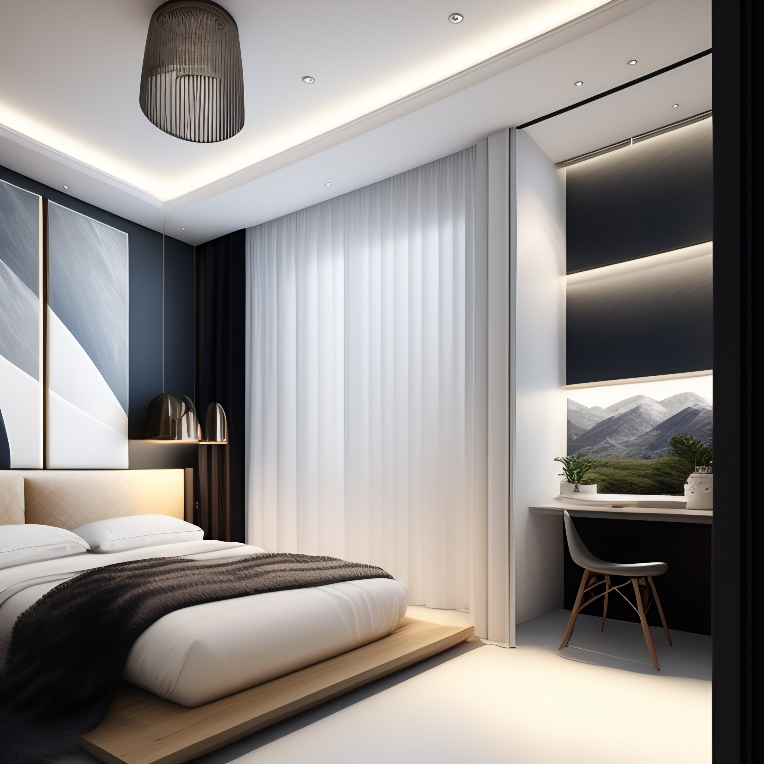 Lexica - Only white, acttractive interior, home, bright