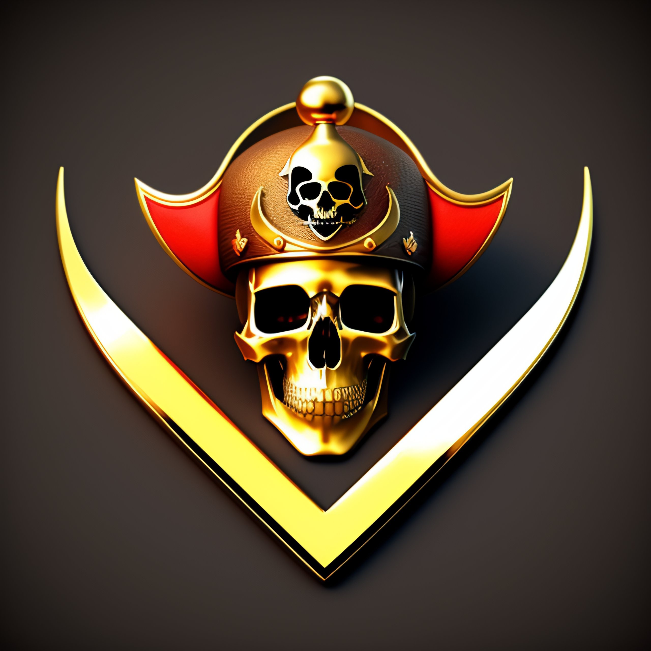 Lexica - X-shaped swords with a skull and pirate hat on transparent ...