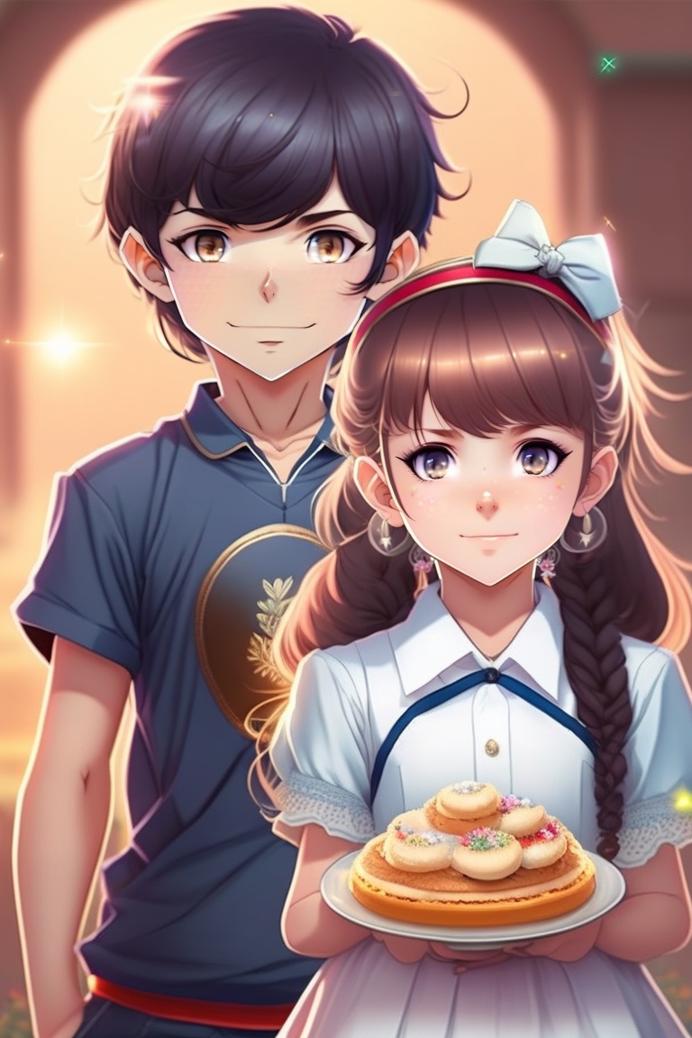 Lexica - Brother and sister, anime style, rakshabandhan special image