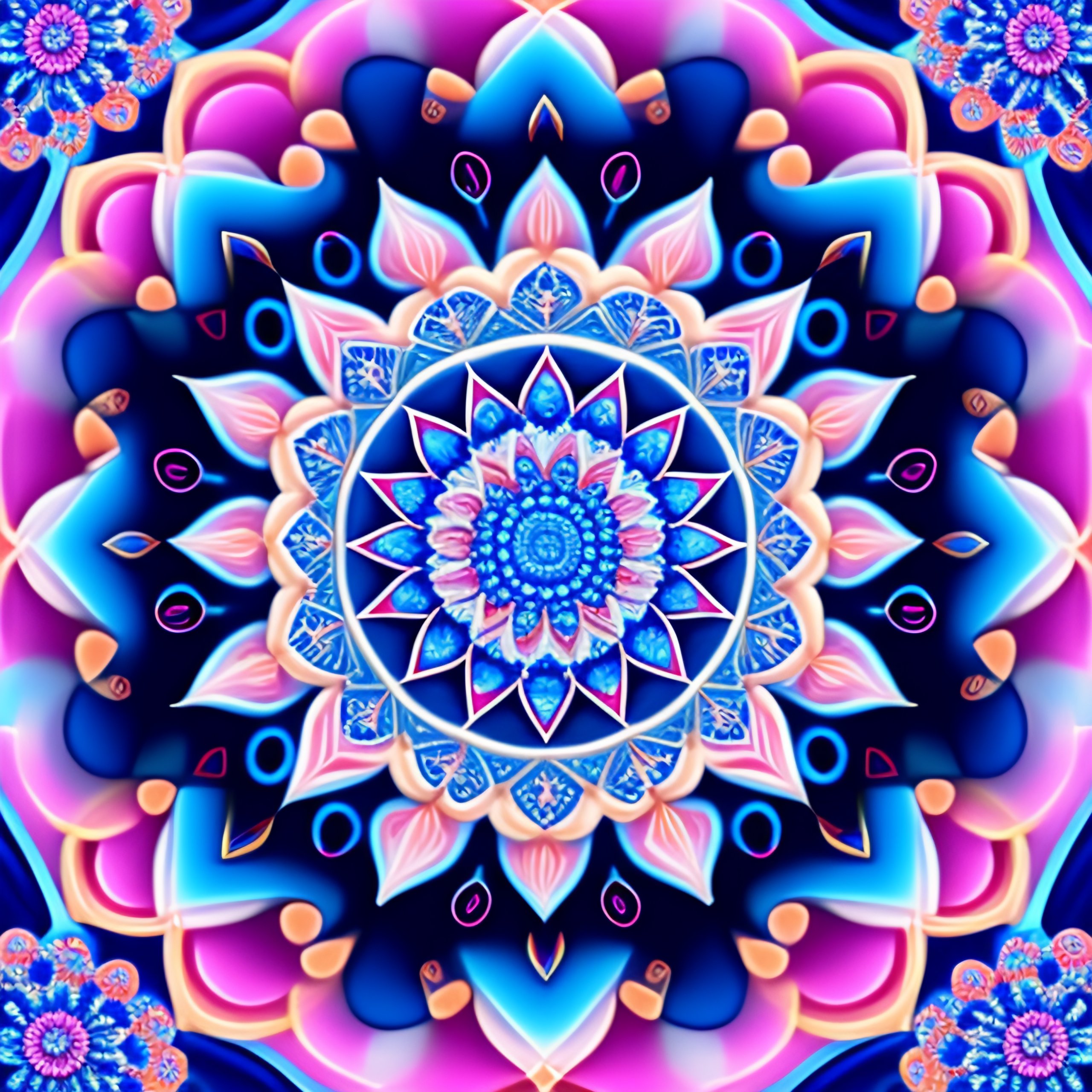 Lexica - A professional high detailed drawing of a symmetrical mandala ...