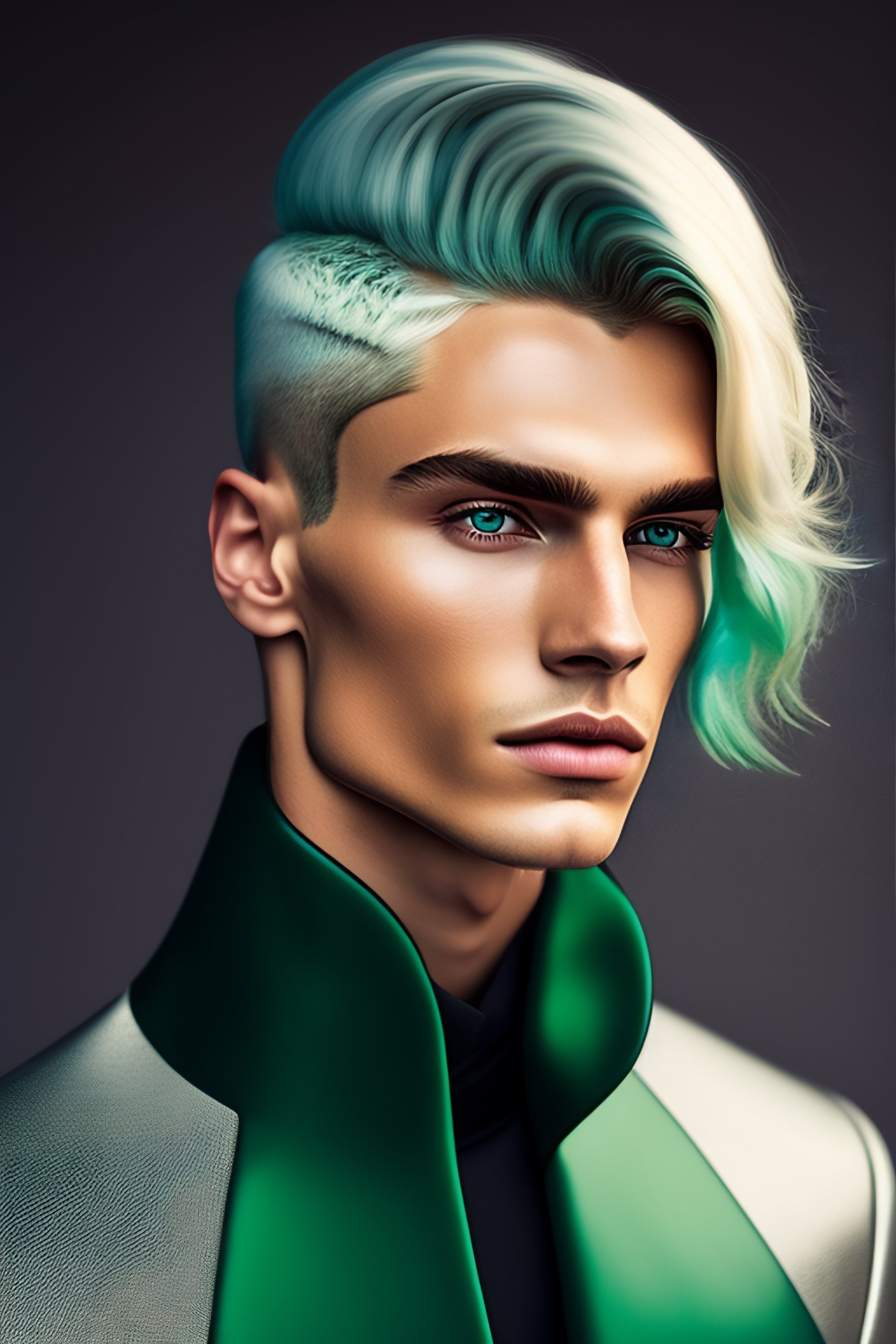 Lexica - Protrait, photograph, androgynous young man, oval jaw ...