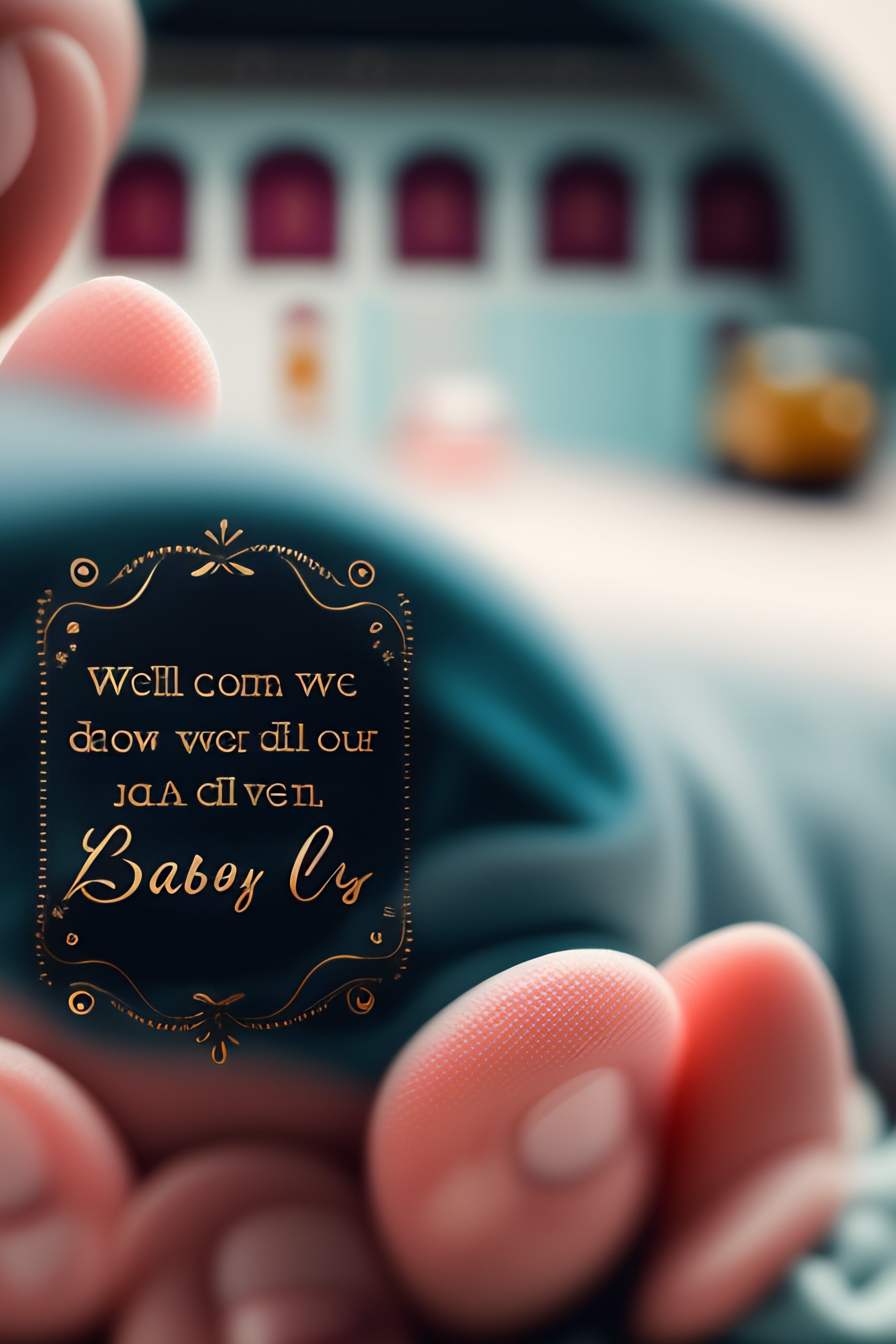 Lexica baby girl" text written on extraordinary background