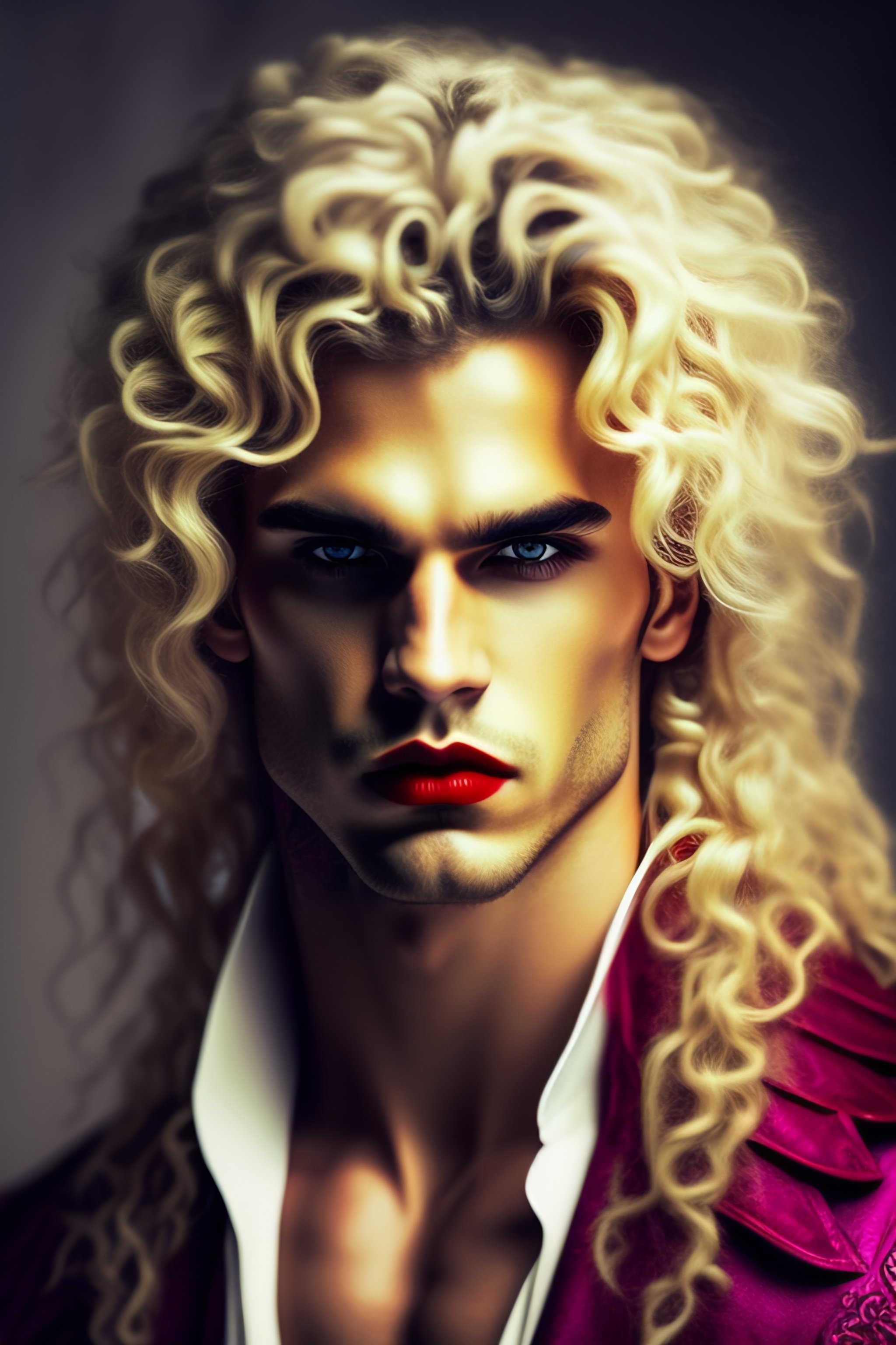 Vampire with curly hair