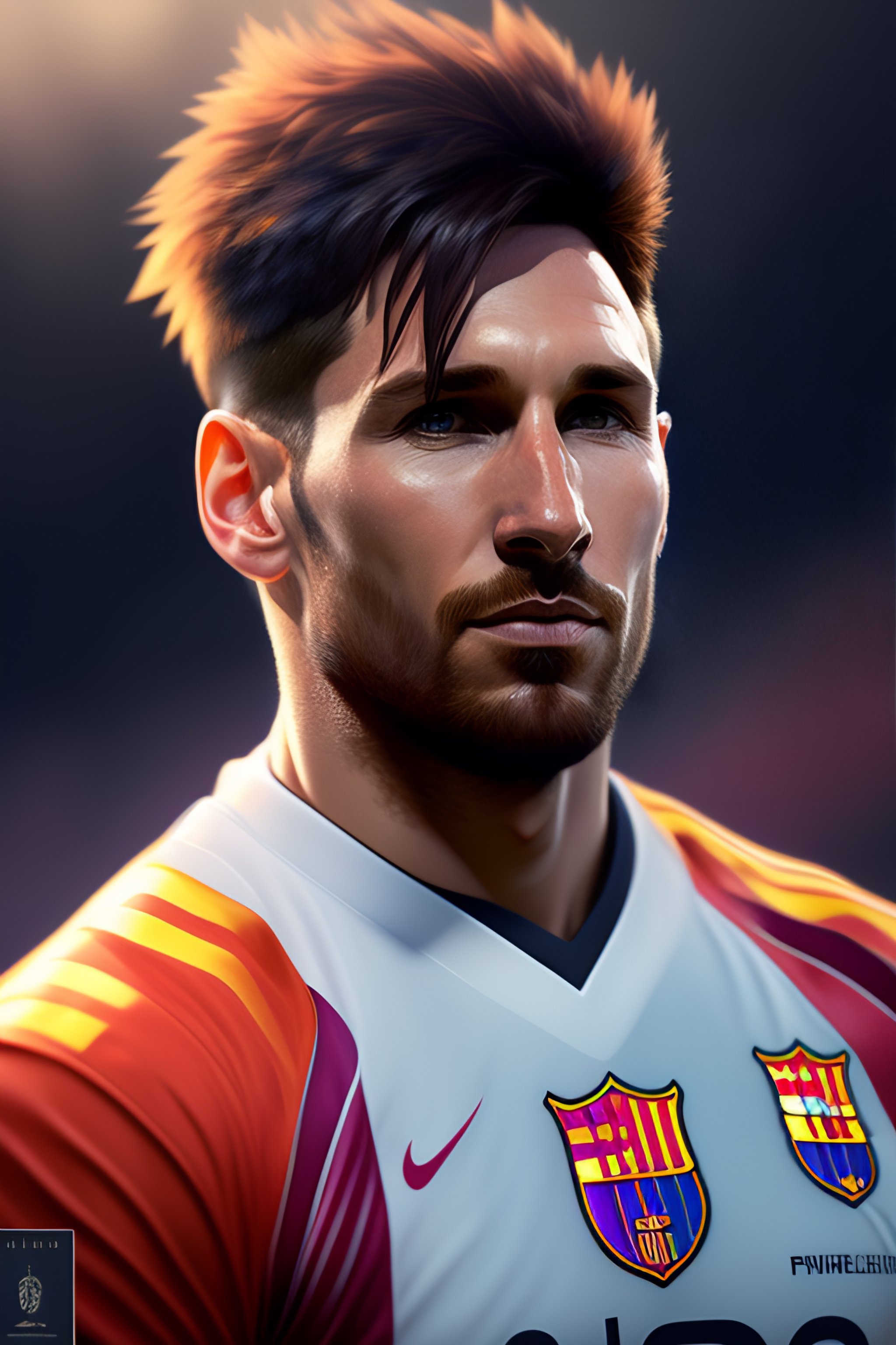 Lexica - Highly detailed portrait of lionel messi, stephen bliss ...