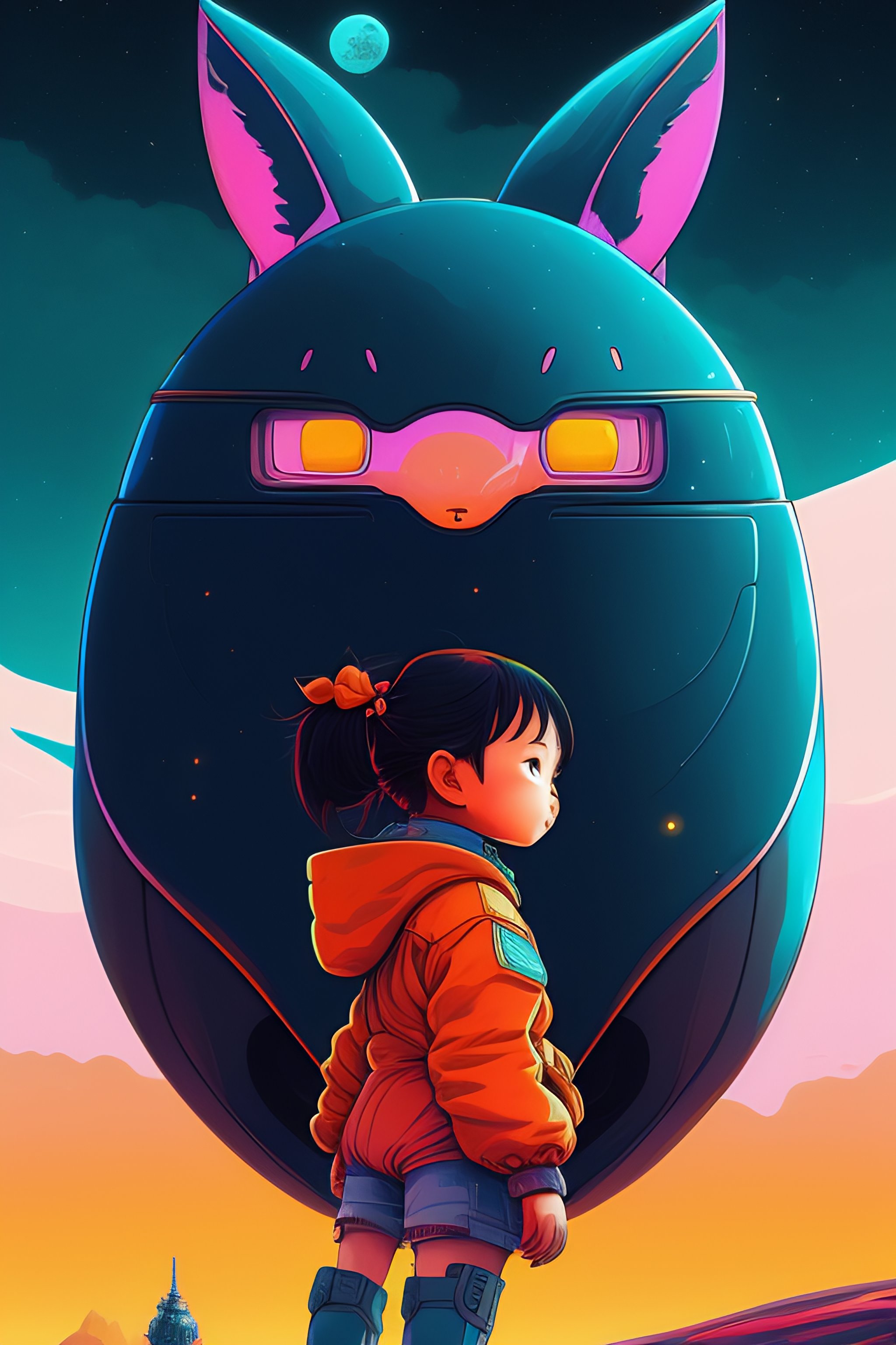 Lexica - Photo of fusion of a futuristic huge savage rabit monster with ...