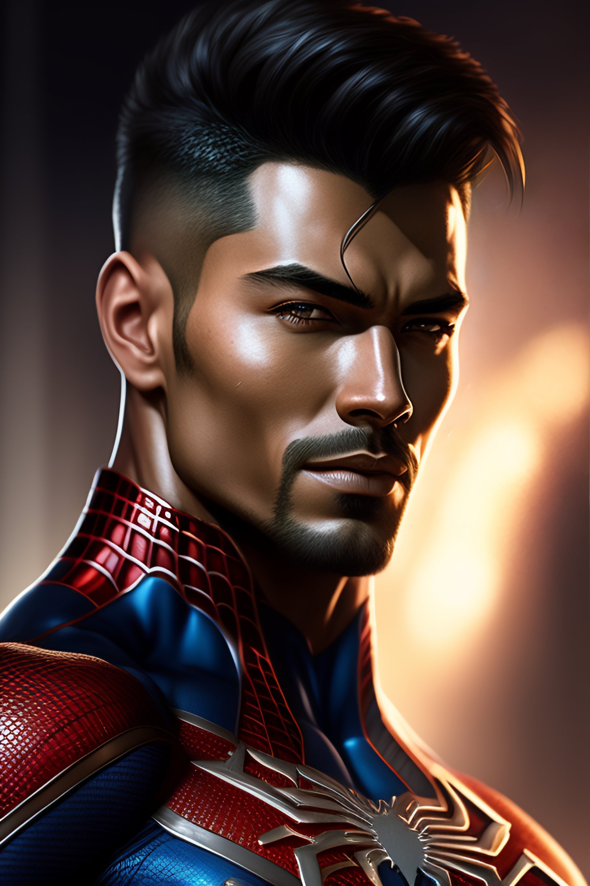 Lexica - Full potrait of Rugged thin muscular spiderman ,full long ...