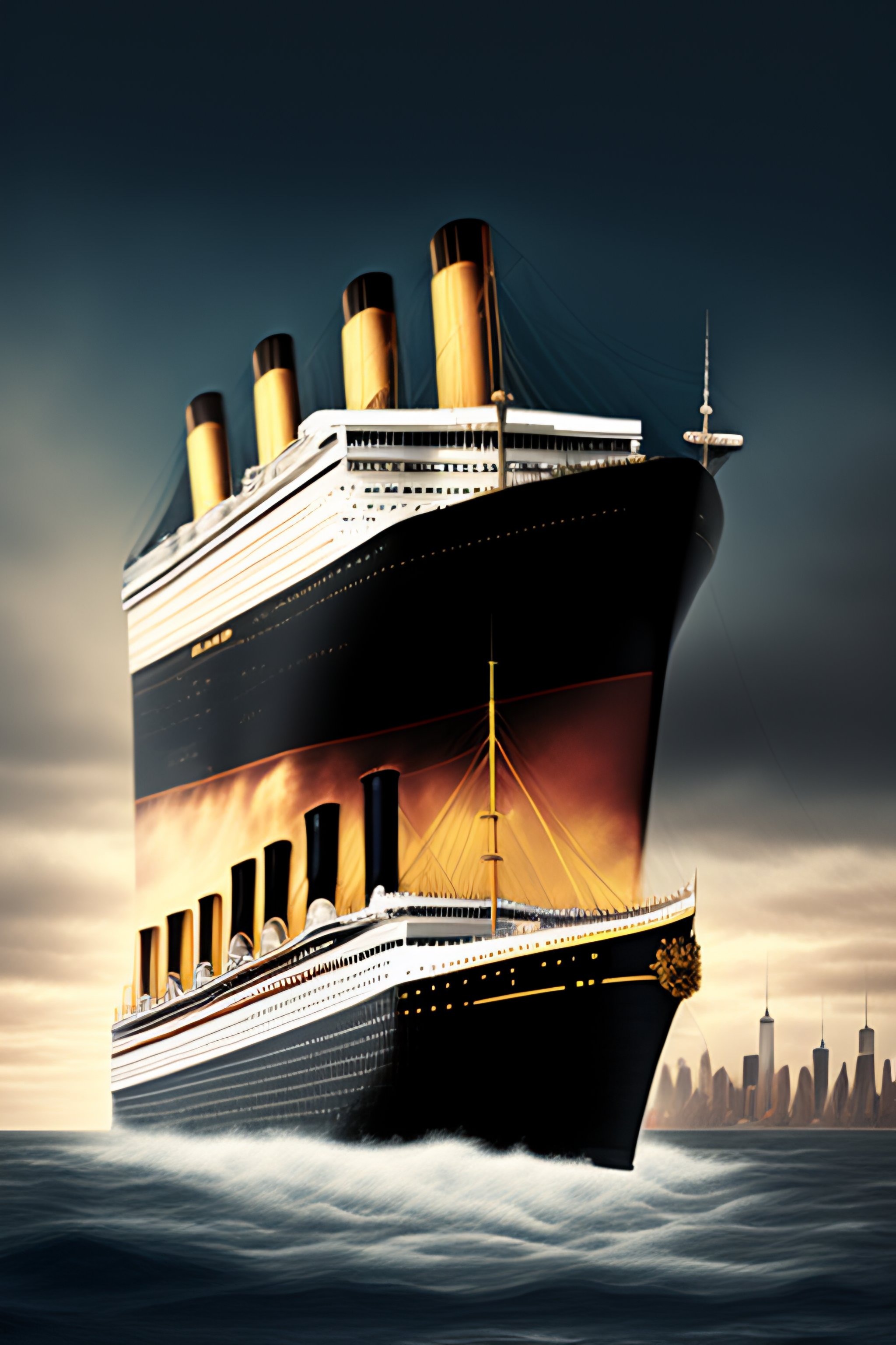 Lexica - Titanic in New York Harbor