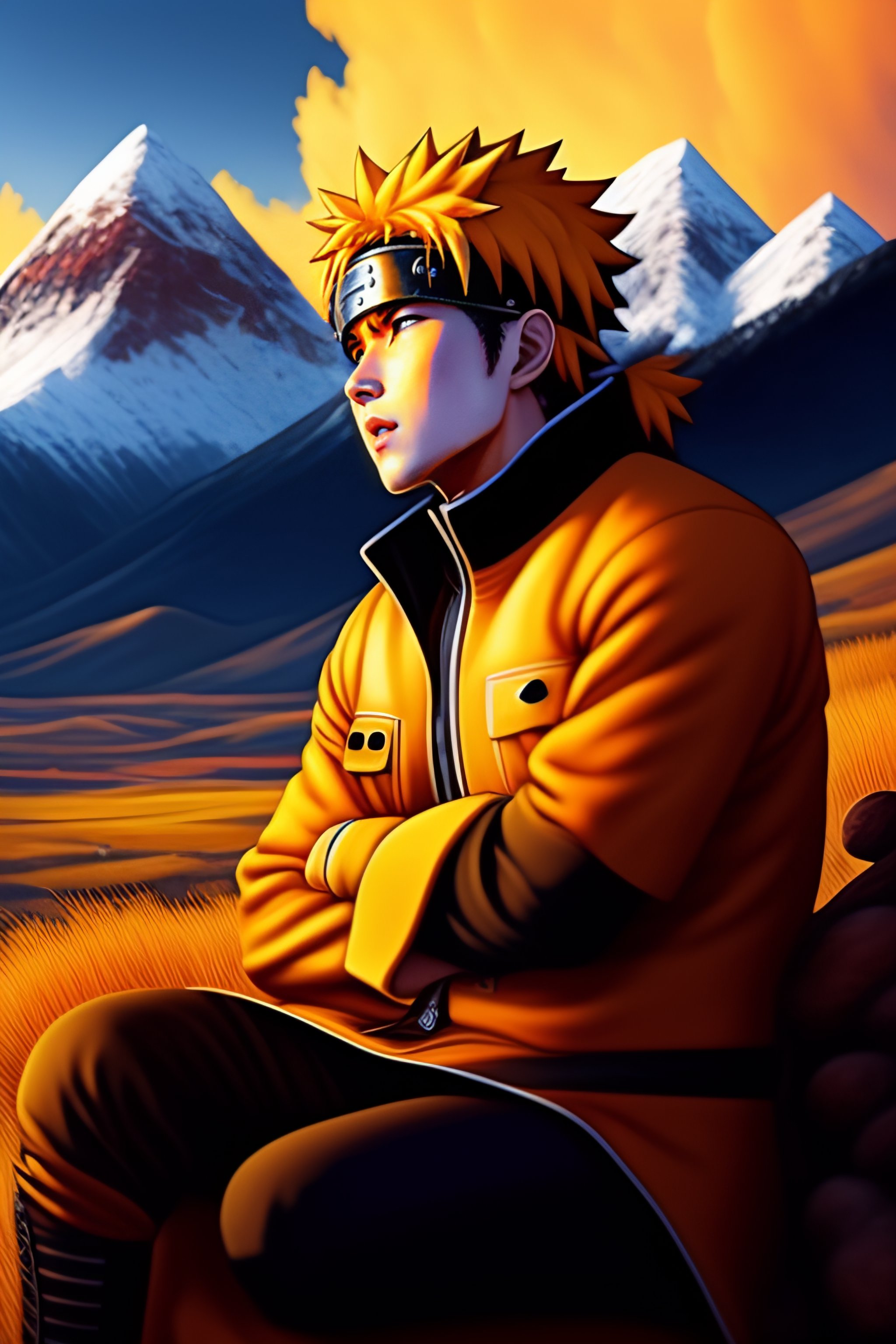 Unveiling the Majestic Portrait of Naruto Wallpaper Singing on a Mountain / Naruto Wallpaper