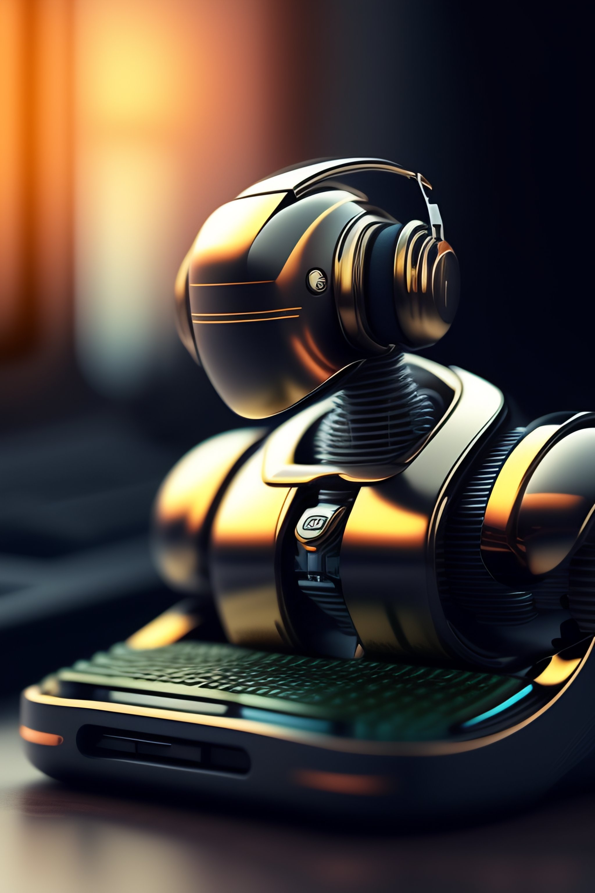 Lexica - Robot typing in computer realistc