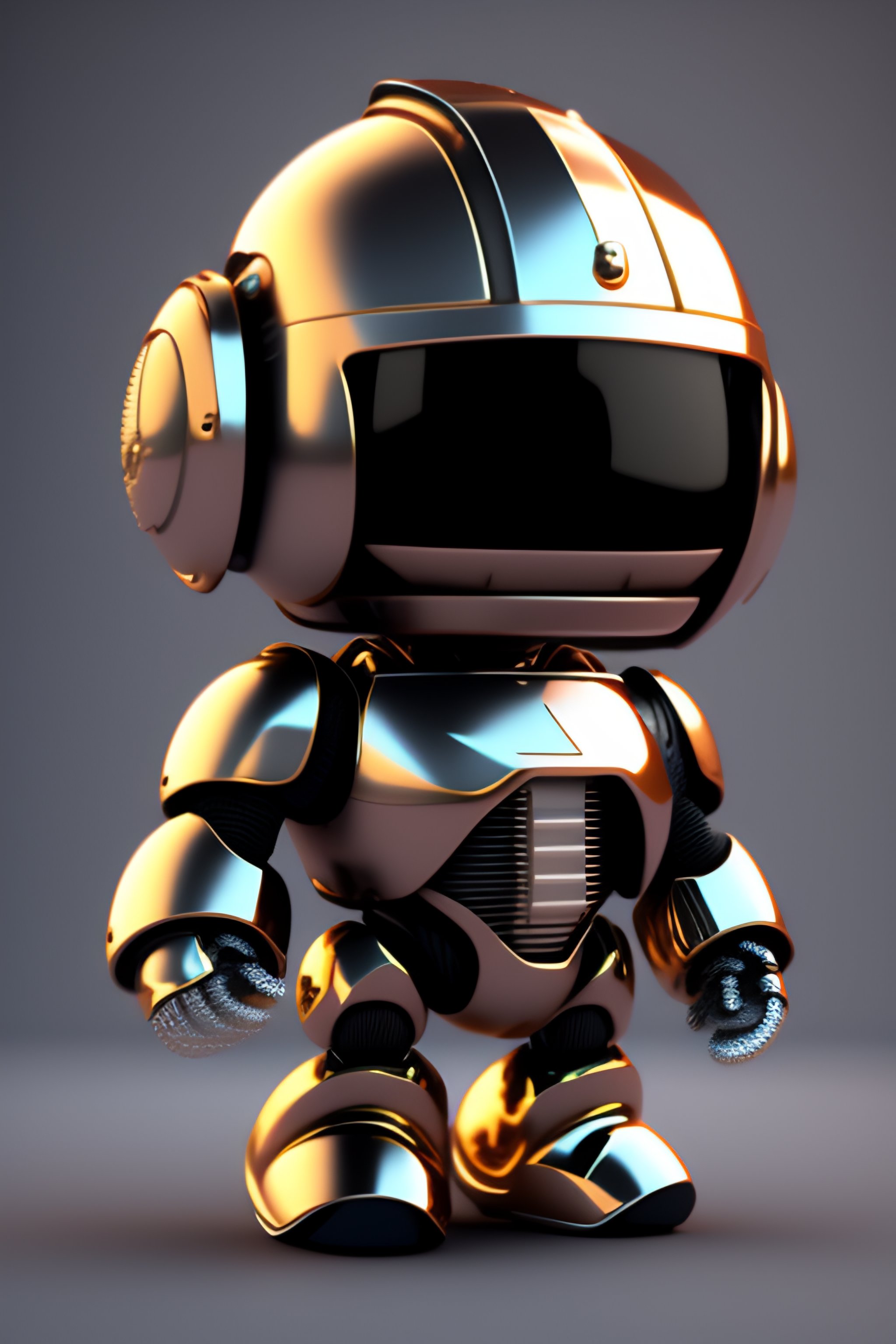 Lexica - Cute 3d render of toy art robocop