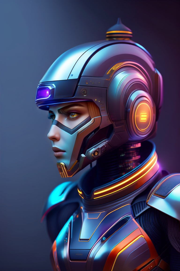 Lexica - Very futuristic artificial intelligent robot, looks ...