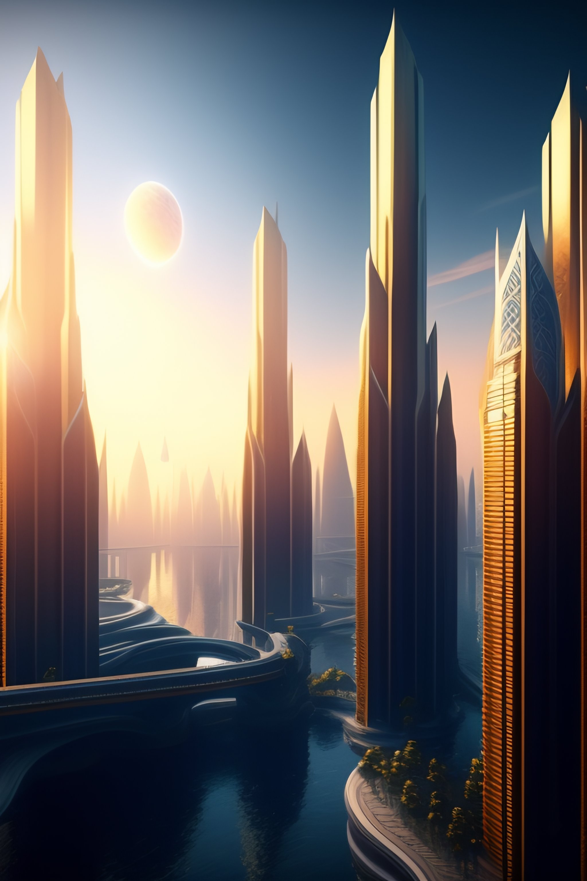 Lexica - A vast ancient metropolis in gothic style with massive tall ...