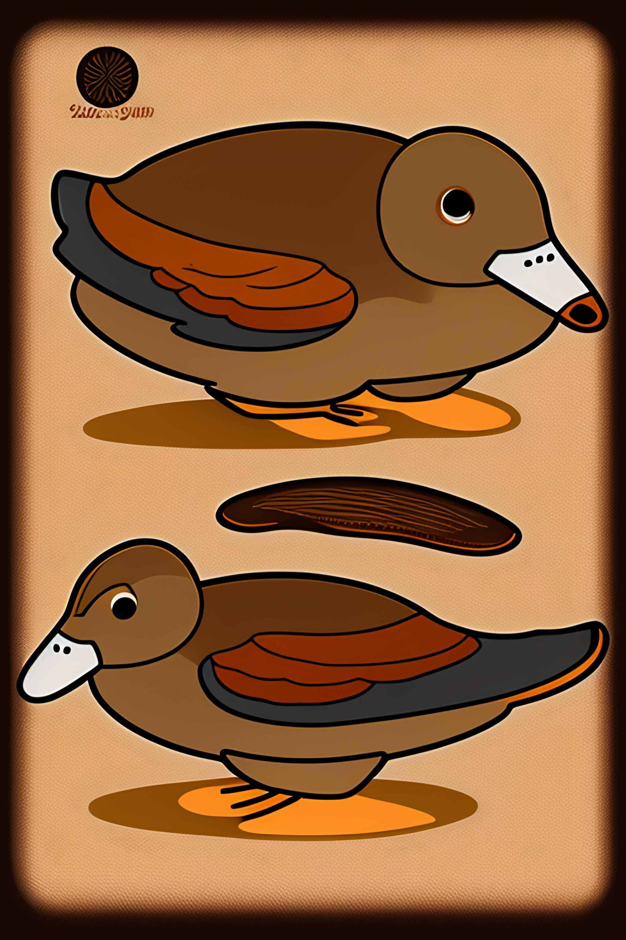 Lexica - Cartoon drawing strip of a brown widgeon