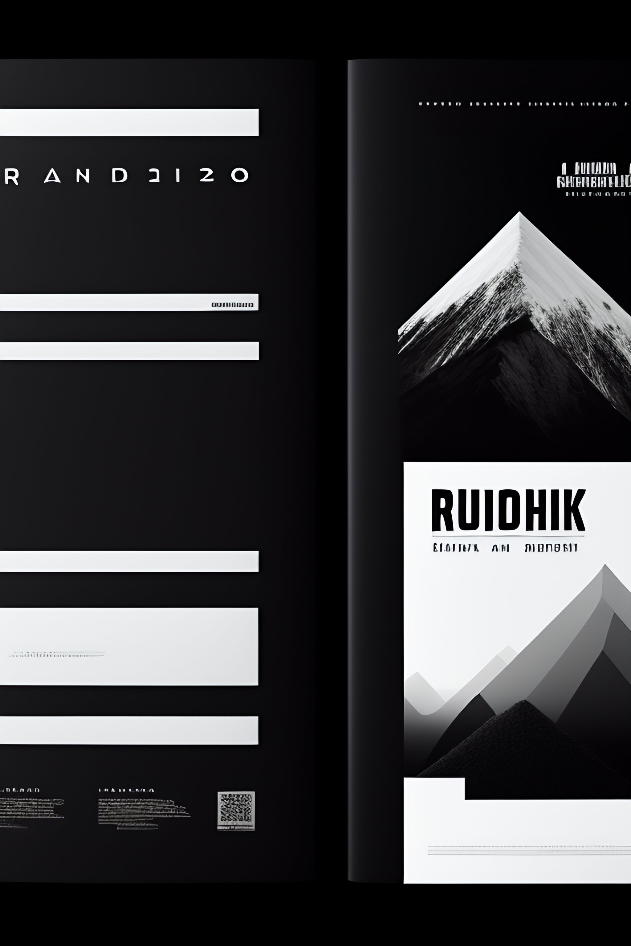 Lexica - Black on white graphic design in style of david rudnick eric ...
