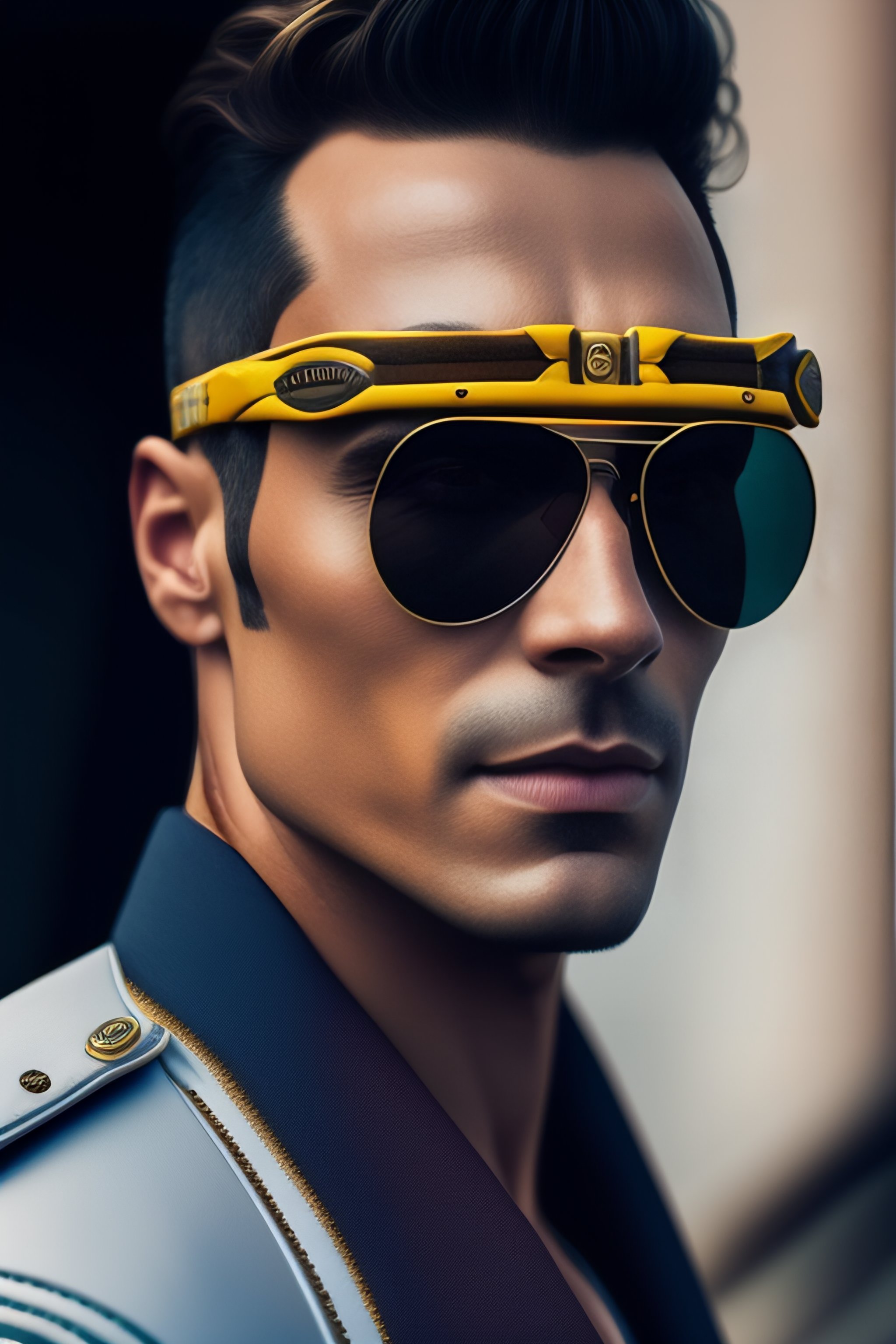 Lexica - Christopher maltasanti wearing jordi laforge's eyeshade