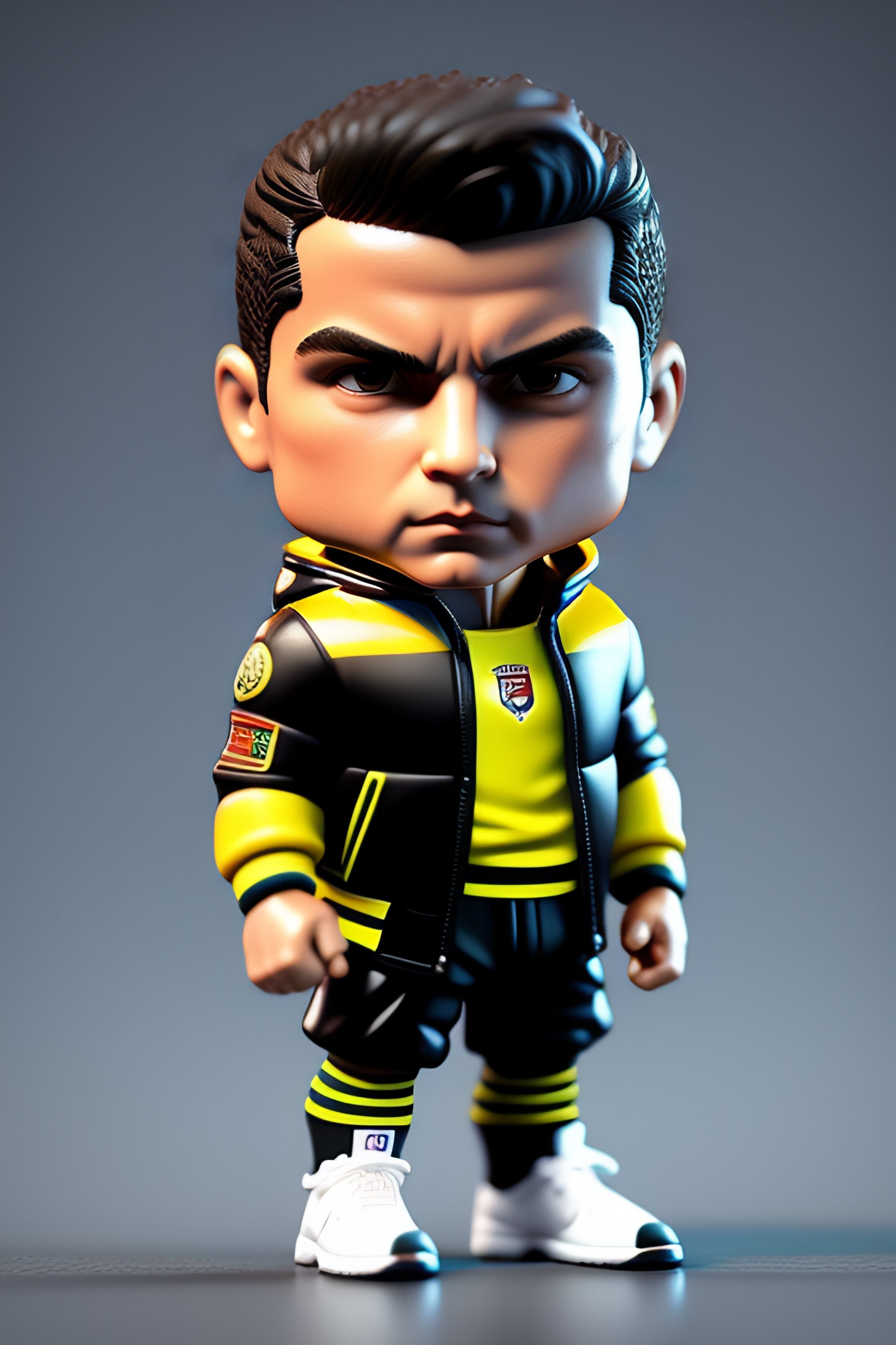 Lexica - Cristiano Ronaldo brutal character in the jacket, 3d render ...