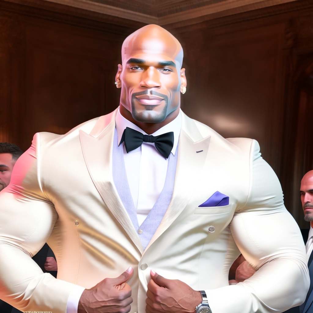 Lexica A sharp full body photo of a very tall, extremely muscular black Bodybuilder, Boris
