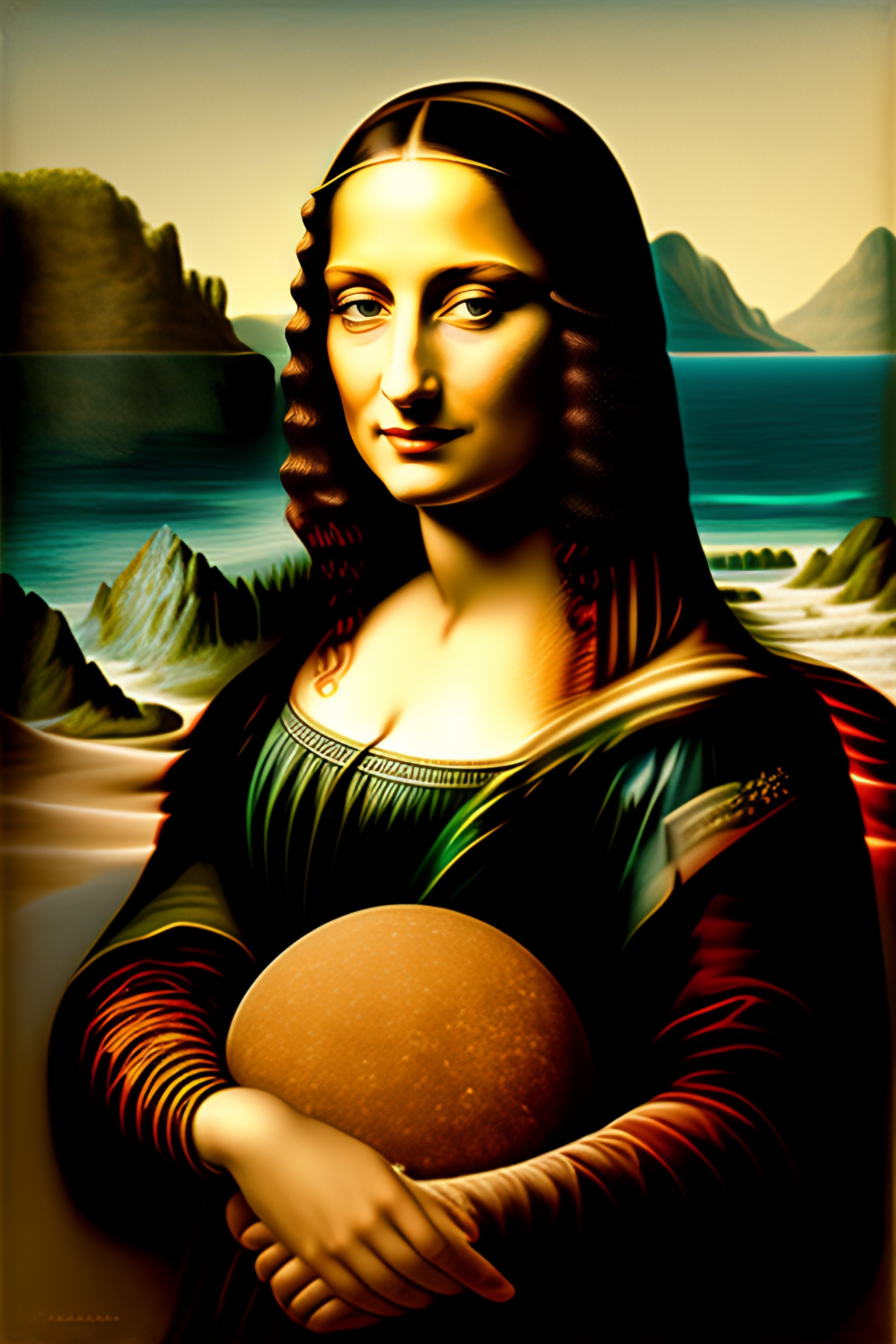 Lexica - La mona lisa en la playa