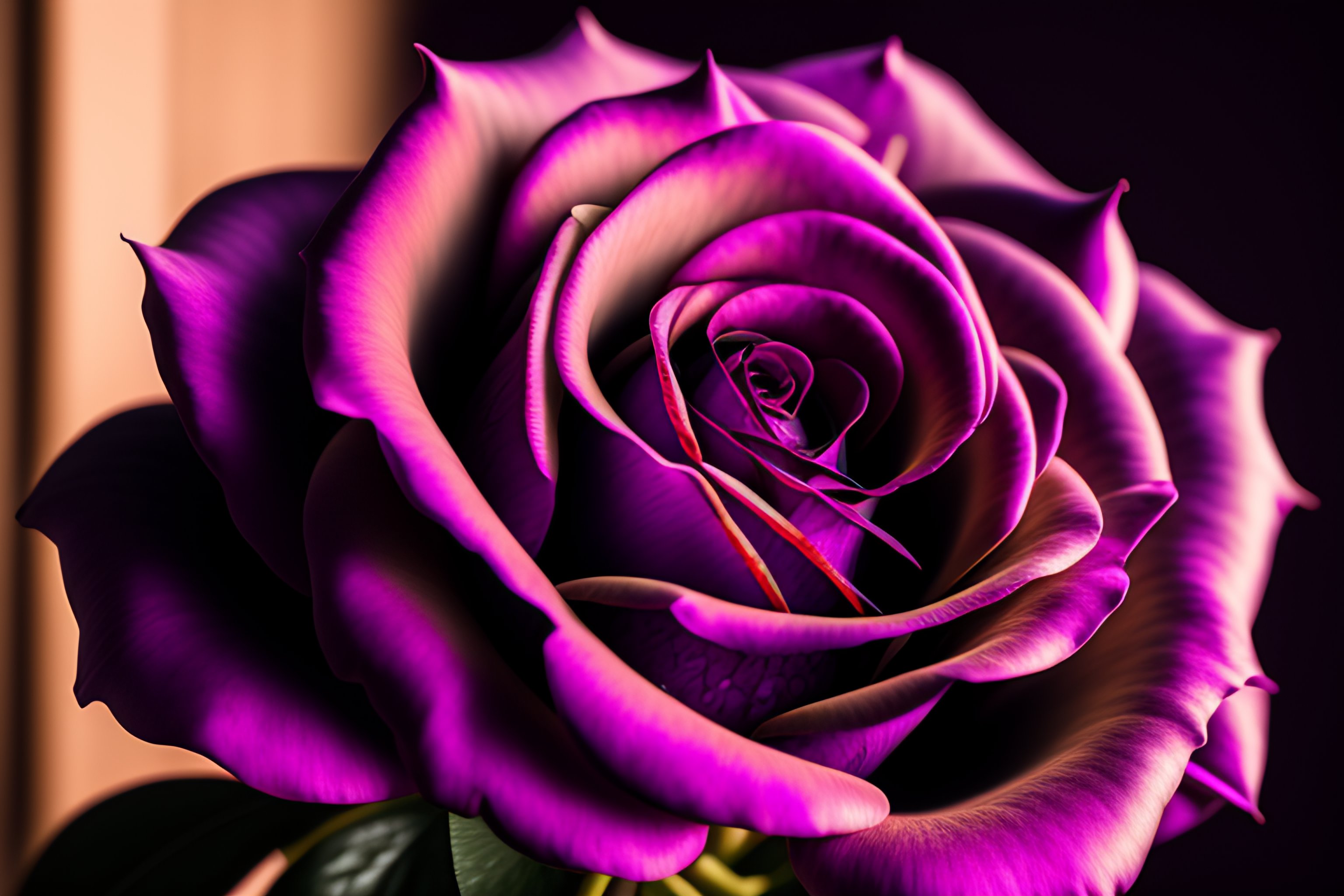 Lexica Vintage Classic deep violet rose bouquet on dark background