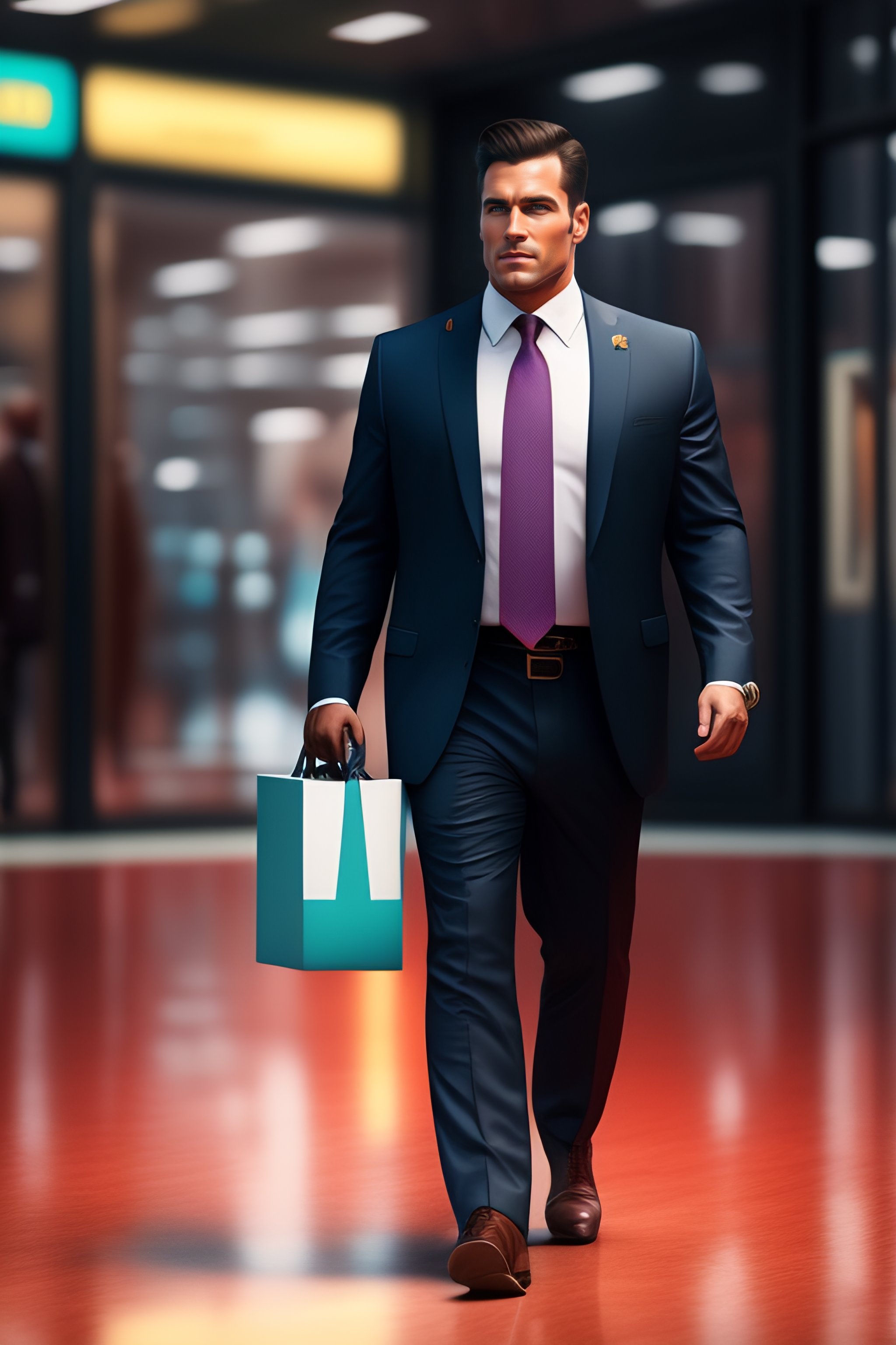 Lexica - 3d illustration of a sales man trying to find clints