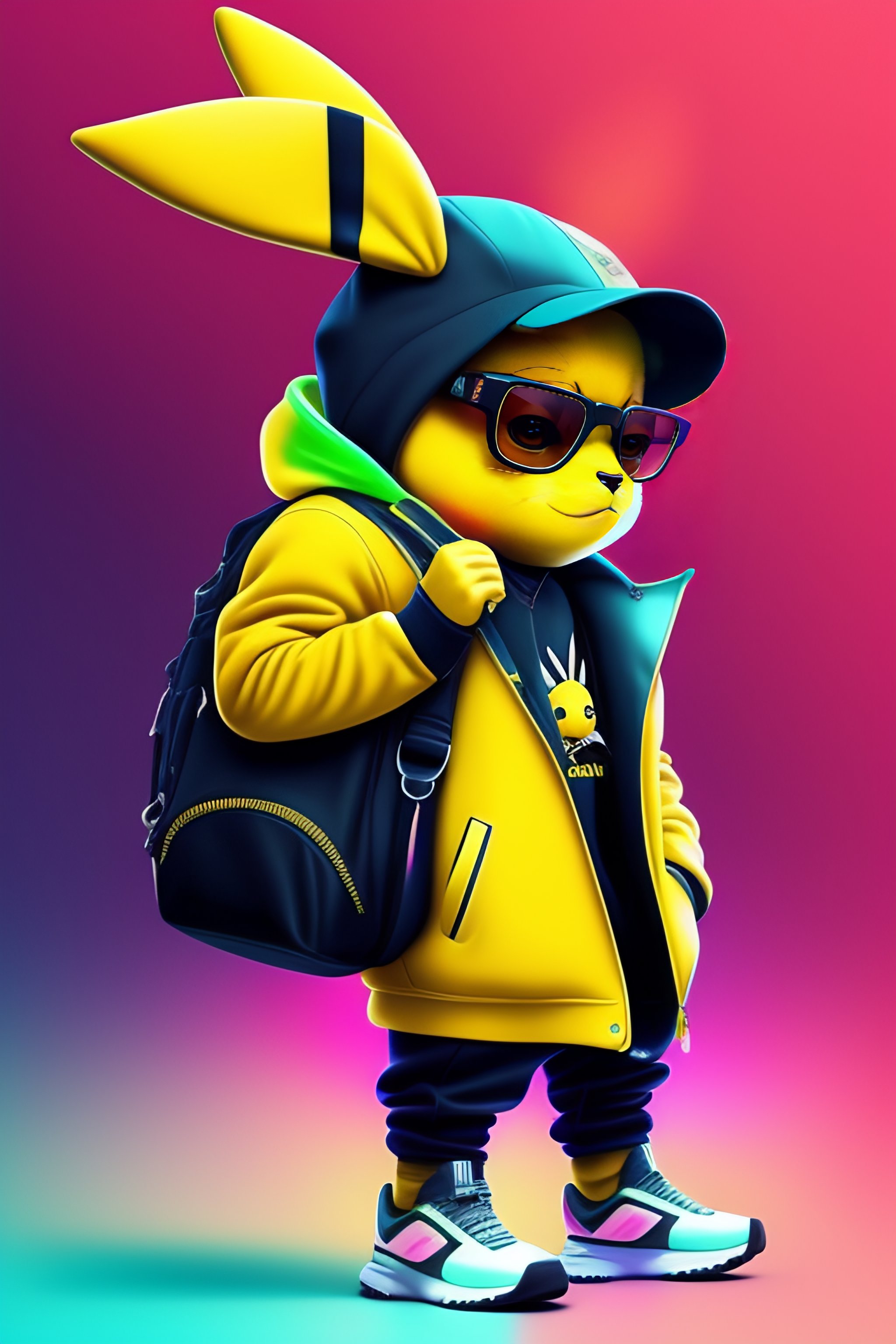 Lexica - Cute stylish Pikachu dressed in stylish futuristic sportswear ...