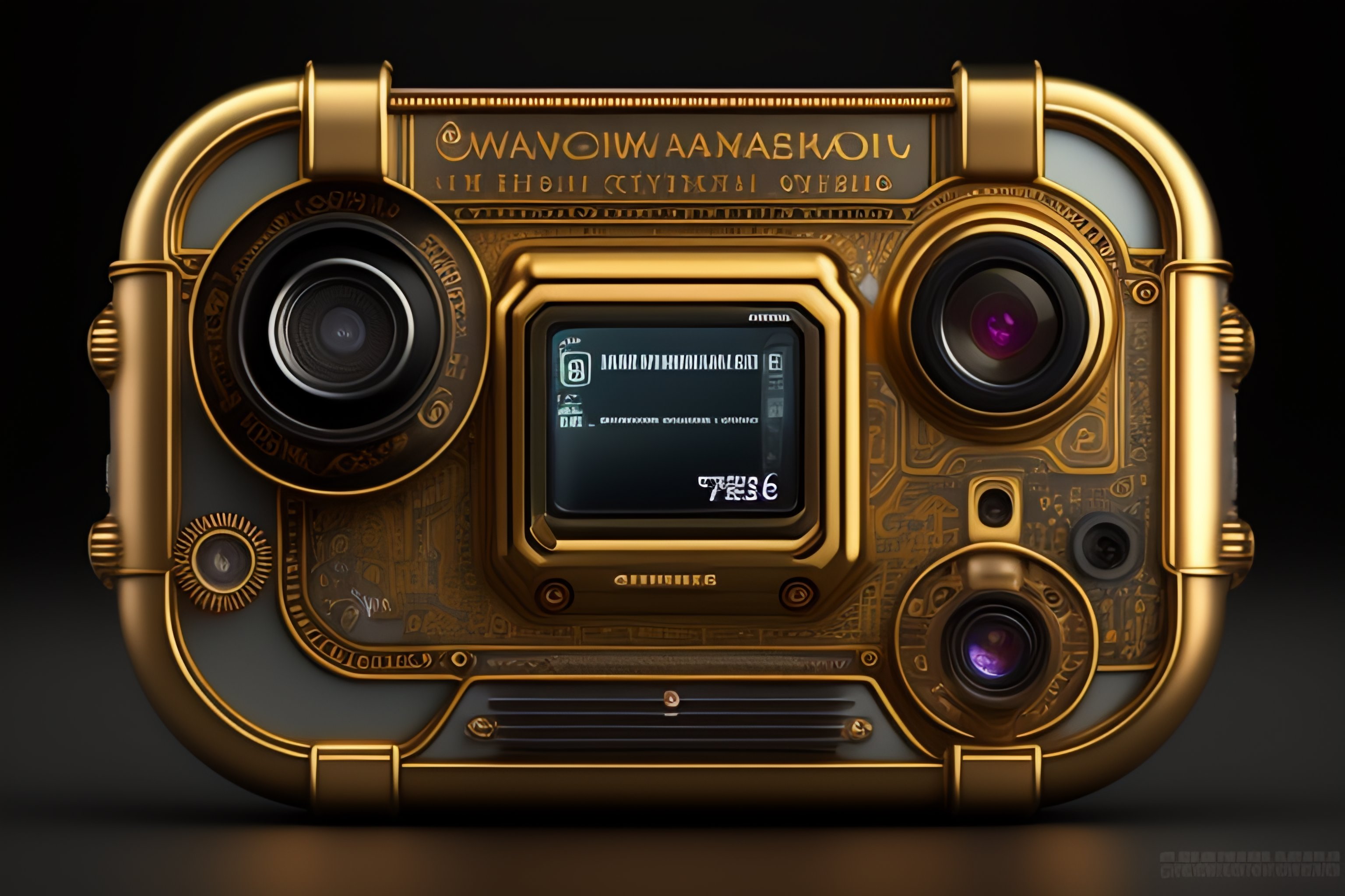 Lexica - An extremely complex and advanced steampunk gameboy, front camera