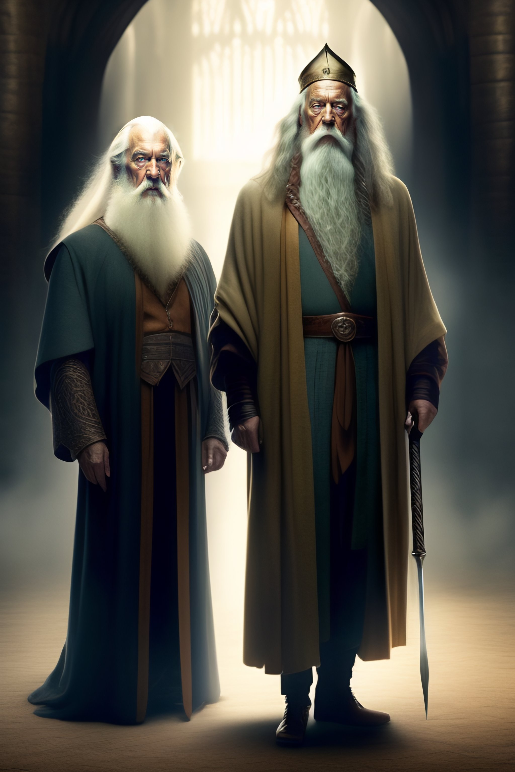 Lexica - Dumbledore and Gandalf standing front to each other
