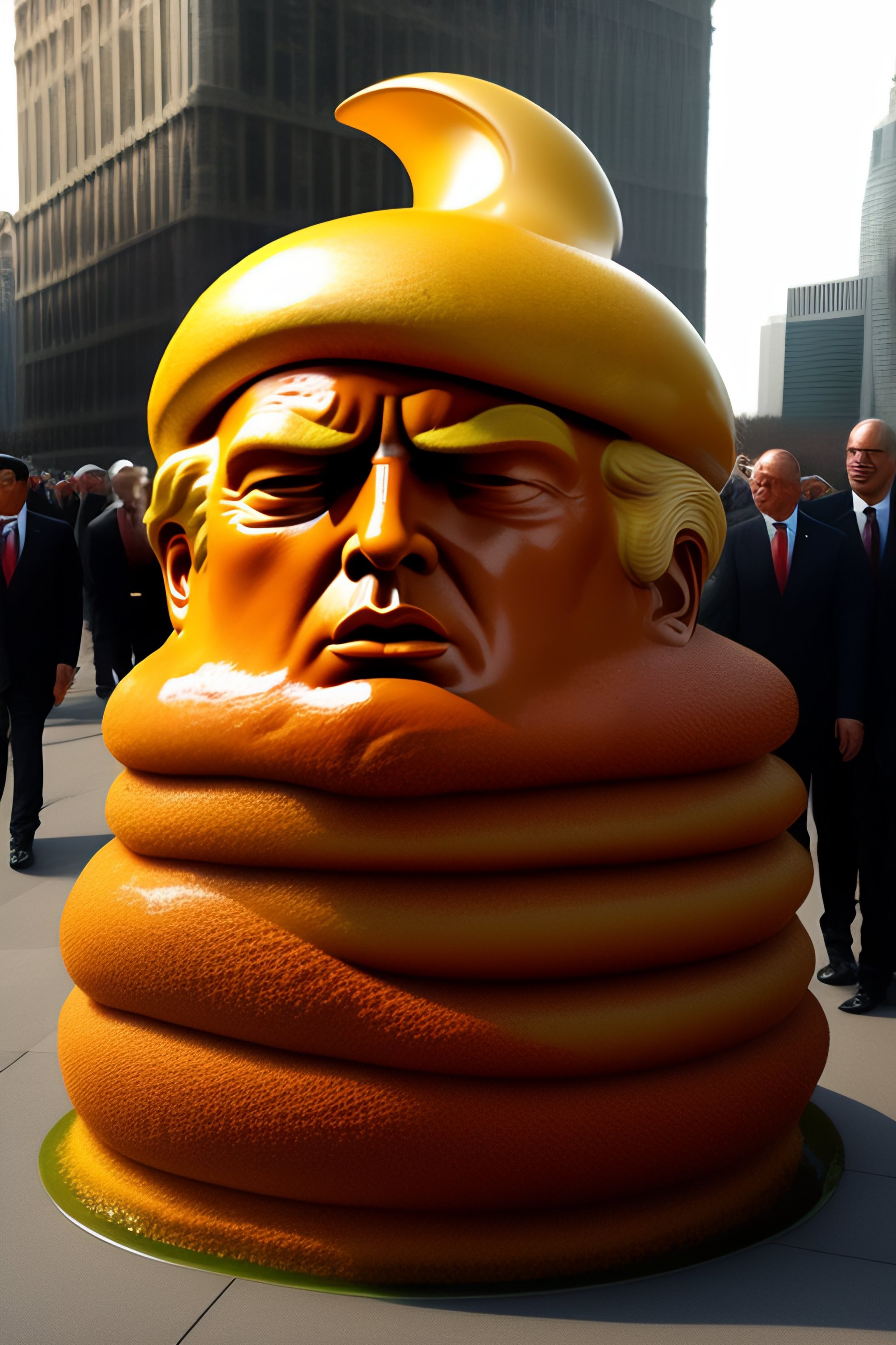 Lexica - Donald Trump sculpted out of brown slime