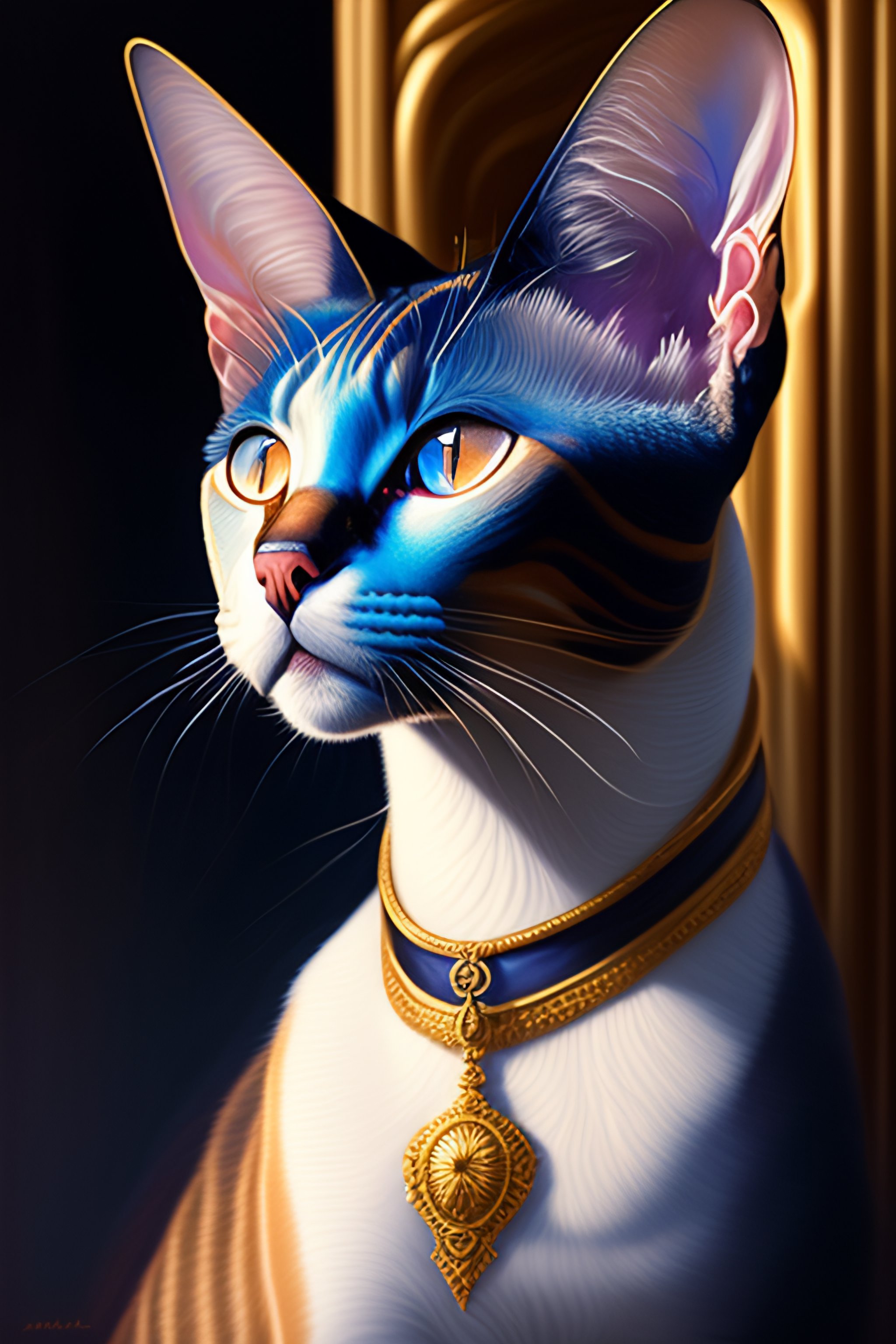 Lexica - Antropomorphic arcane, majestic portrait Siamese cat, arcane ...
