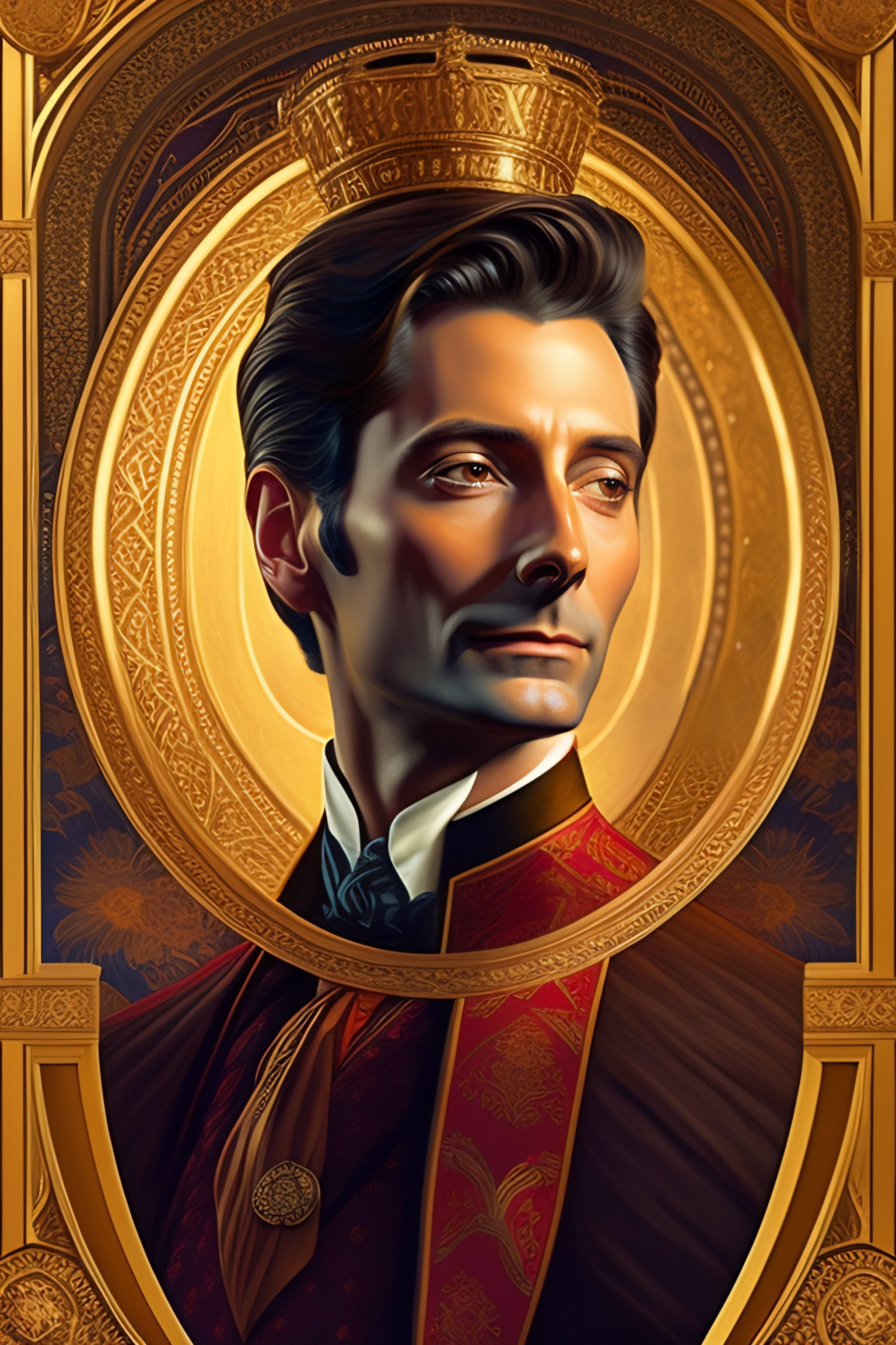 Lexica - Oil portrait of miles edgeworth, intricate, elegant, highly ...