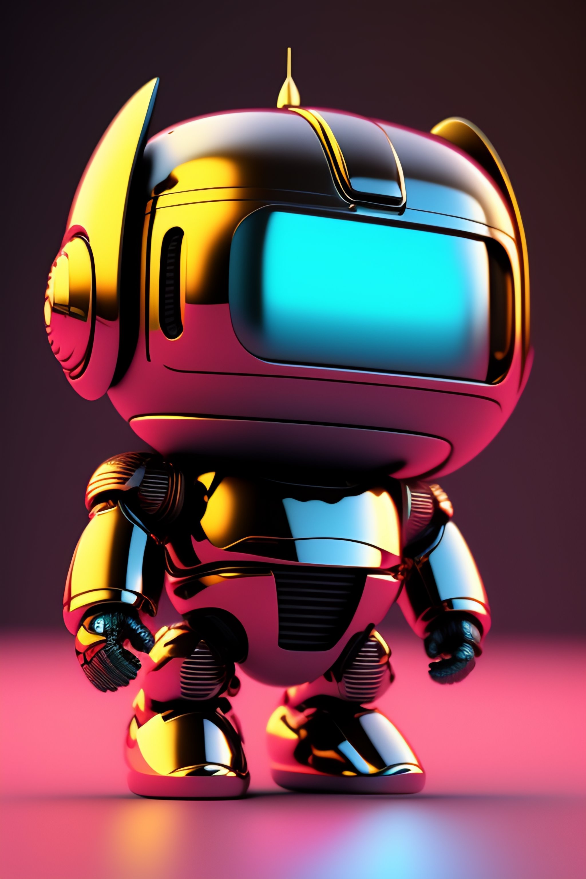 Lexica - Cute 3d render cartoon of toy art robocop