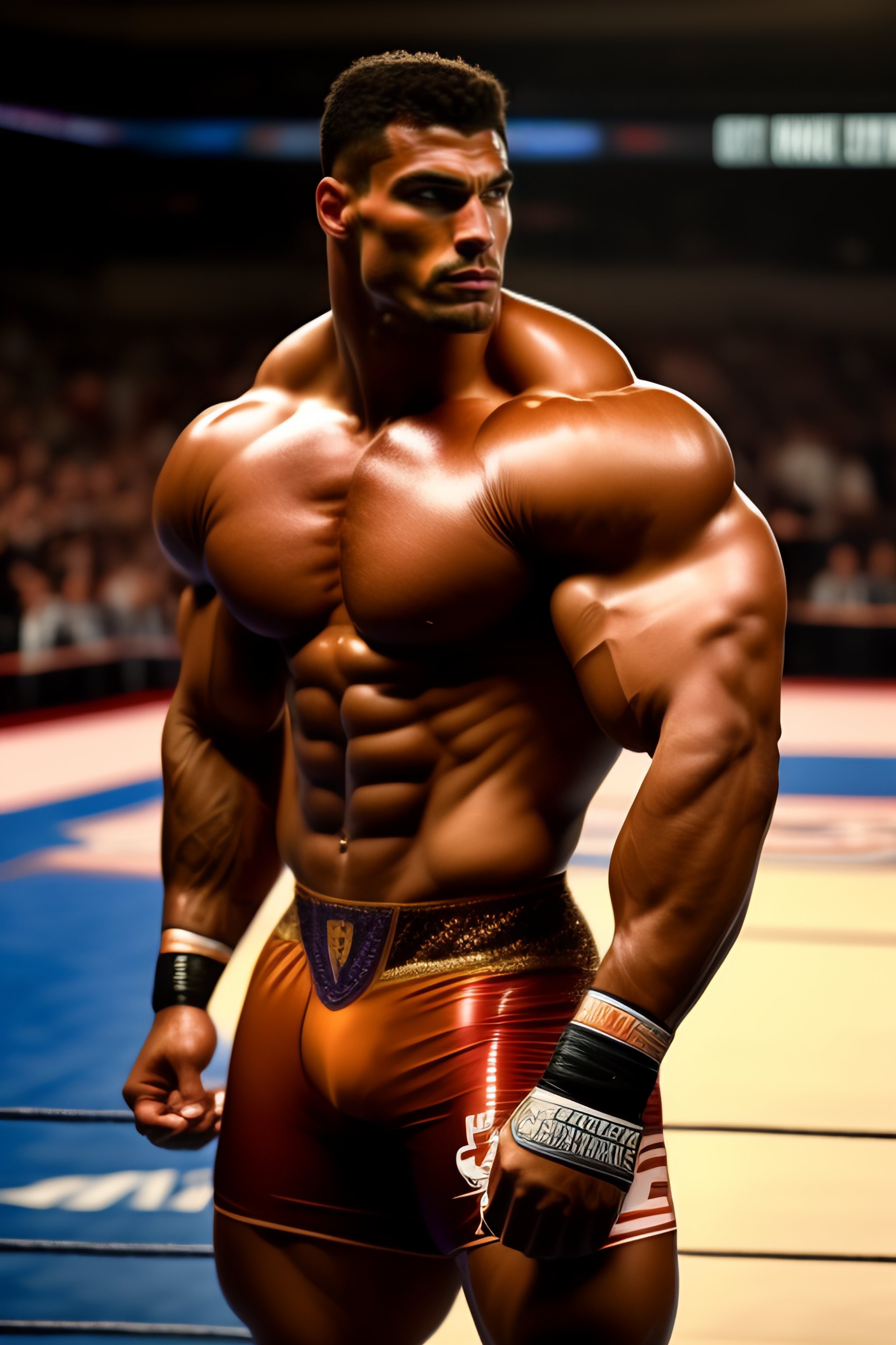 Lexica - Muscular, chad, high resolution, rugged, powerful, wrestler