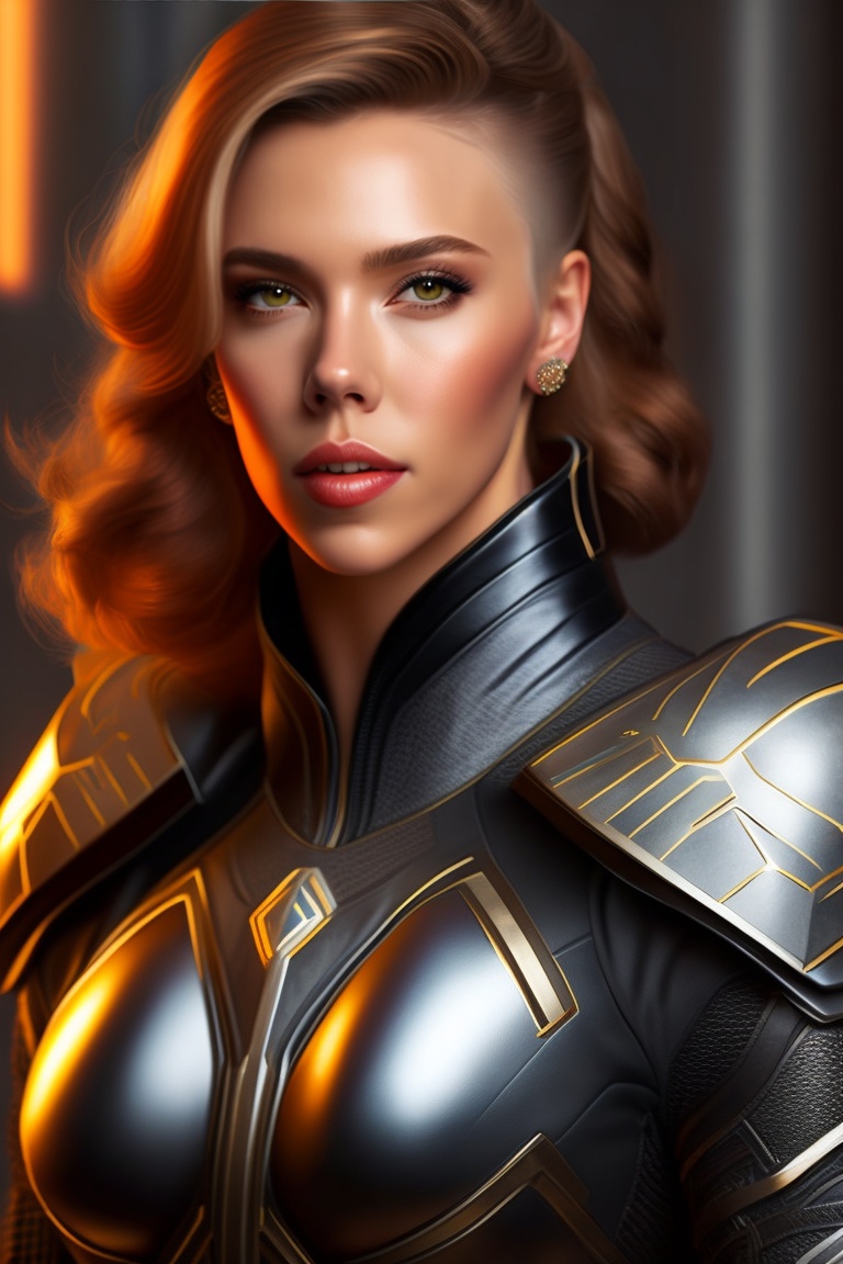 Lexica - Scarlett Johansson as a techno enhanced Ninja, dressed in a ...