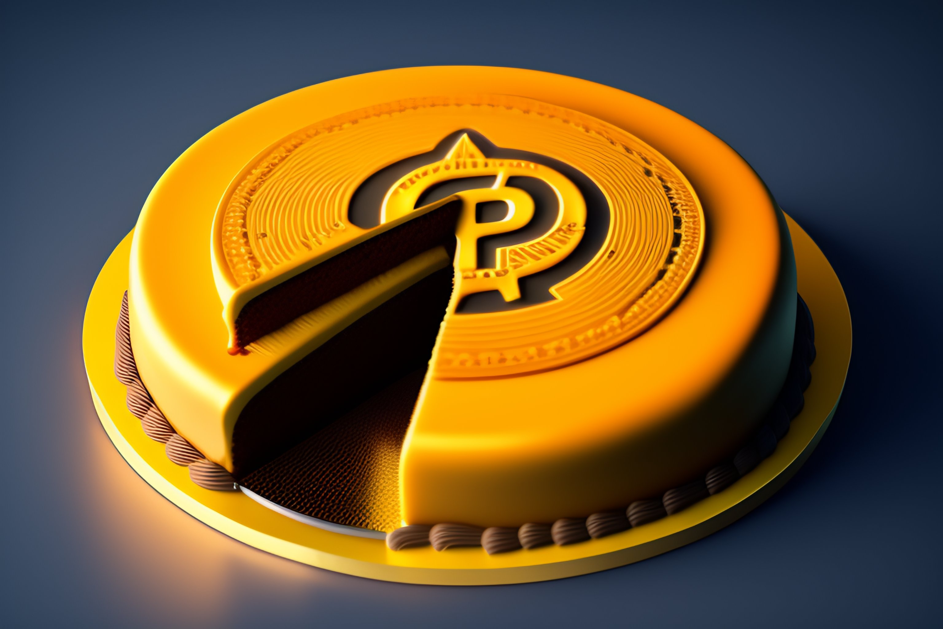 Lexica - A cake with a ((bitcoin logo)), isometric, illustration ...